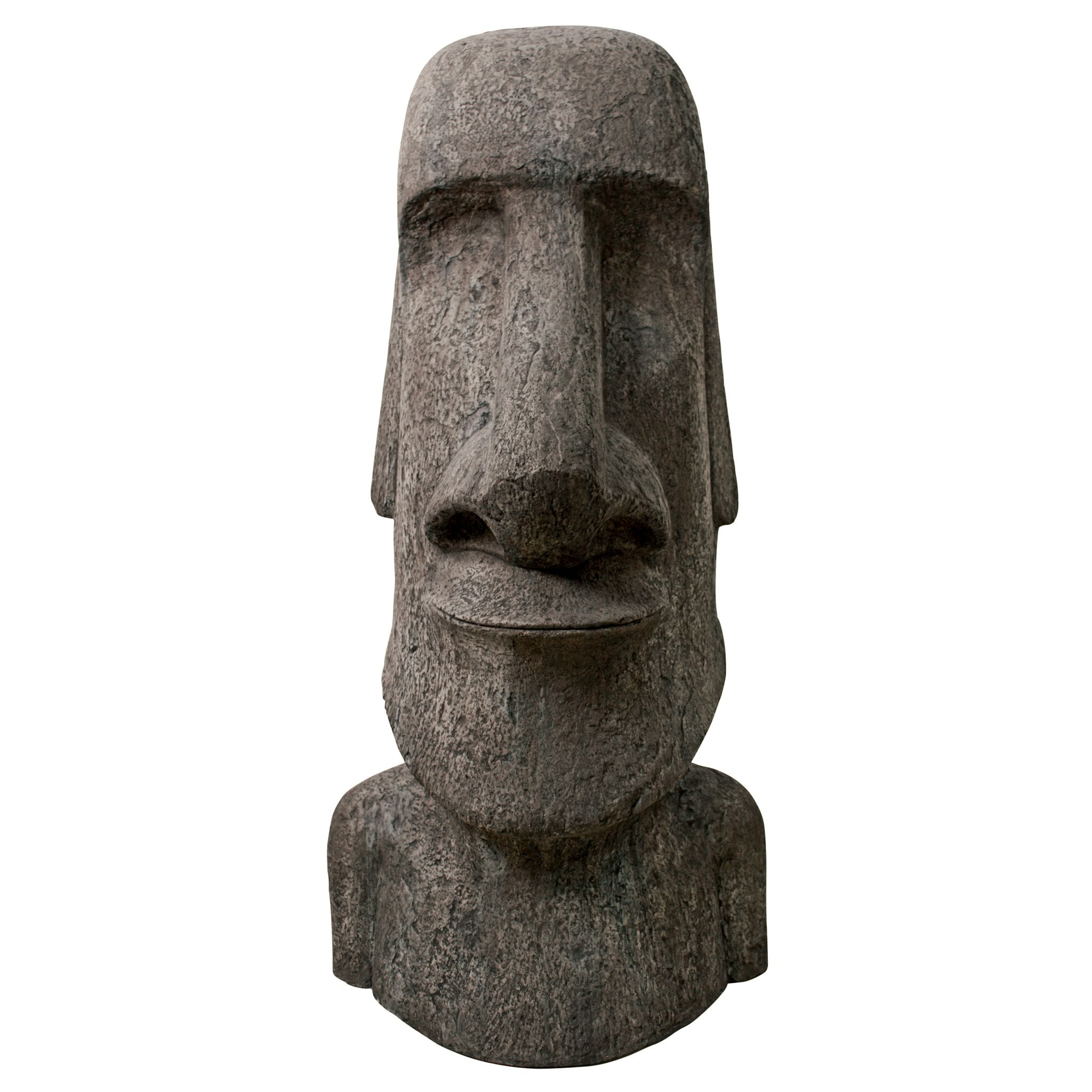 Design Toscano NE90076 72-in H x 36-in W Gray Easter Island head Garden Statue