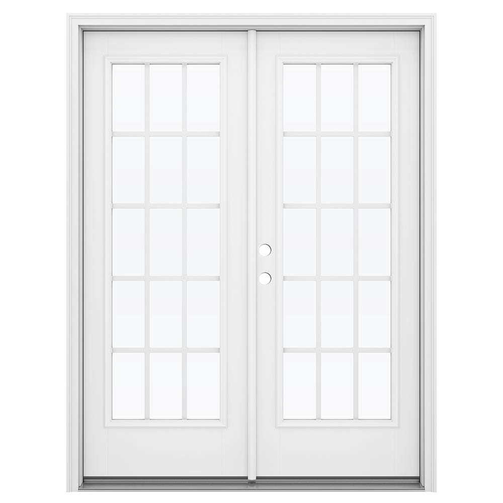 JELD-WEN 60-in x 80-in x 4-9/16-in Jamb Low-e Grilles Between The Glass ...