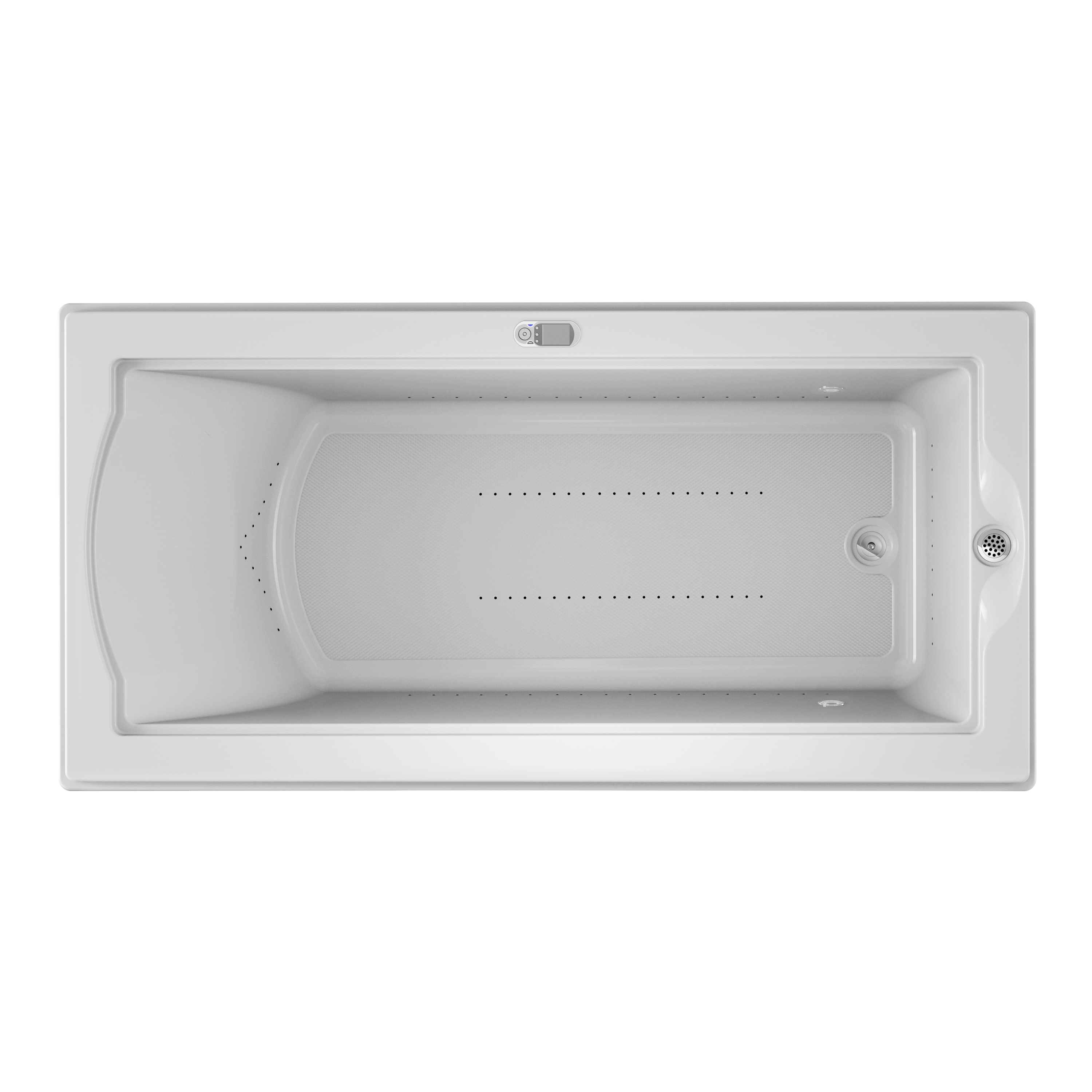 Jacuzzi FUZ7236ARL5CXW FUZION 35.4-in x 70.7-in White Acrylic Drop-In Whirlpool and Air Bath Combination Tub with Drain (Right Drain)