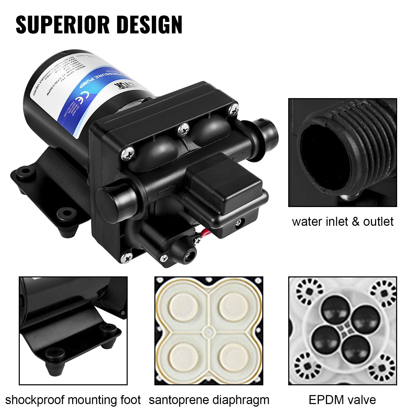 VEVOR CXB-12V-3GPM00001V9 pumps - View #4