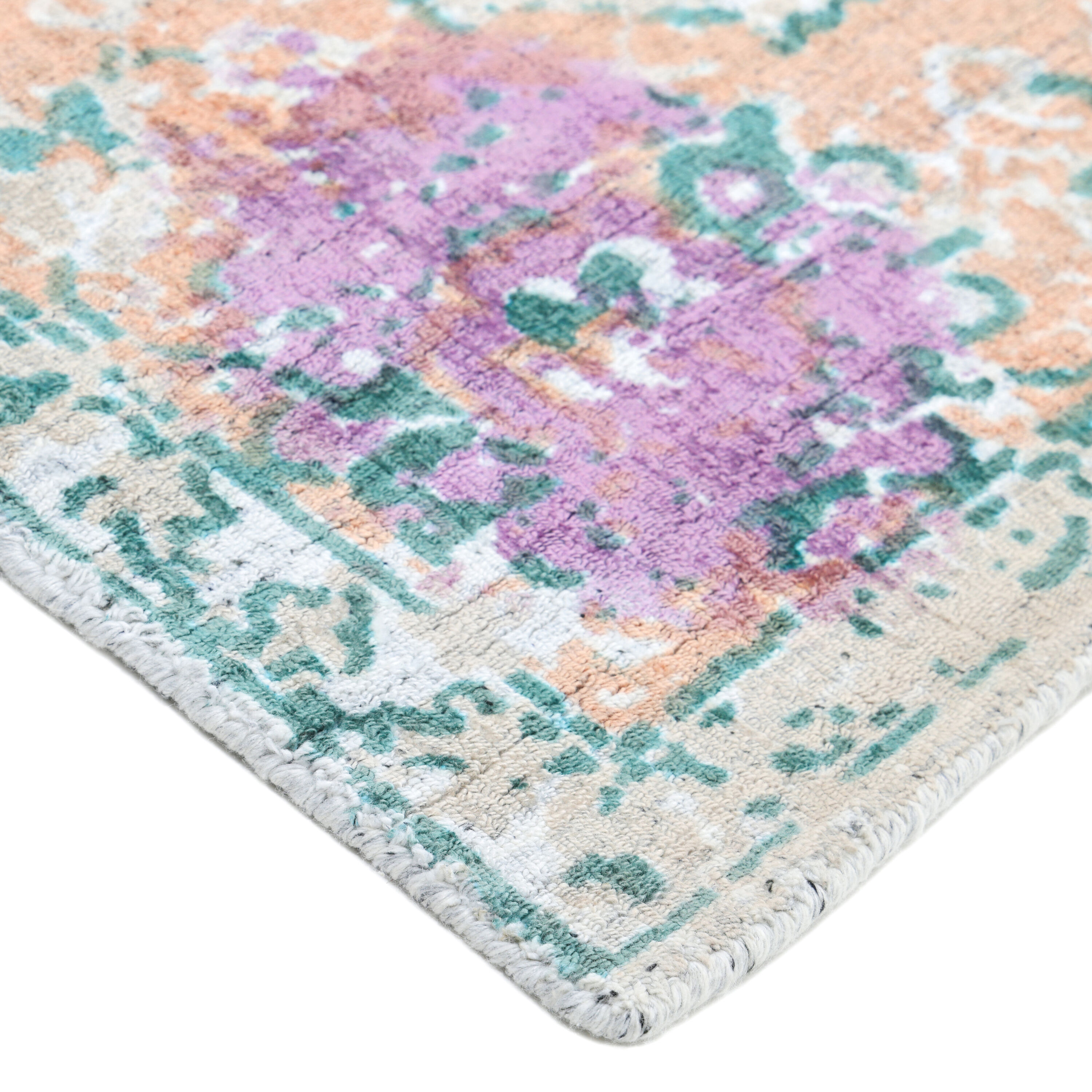 Solo Rugs Modern 9 x 12 (ft) Loomed Synthetic Beige Rectangular Indoor ...