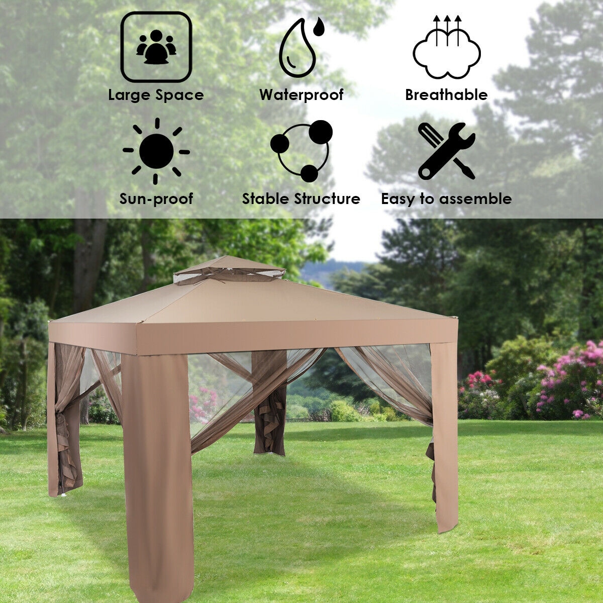 CASAINC WF-OP3907CF Wood-Resin-Gazebos - View #5