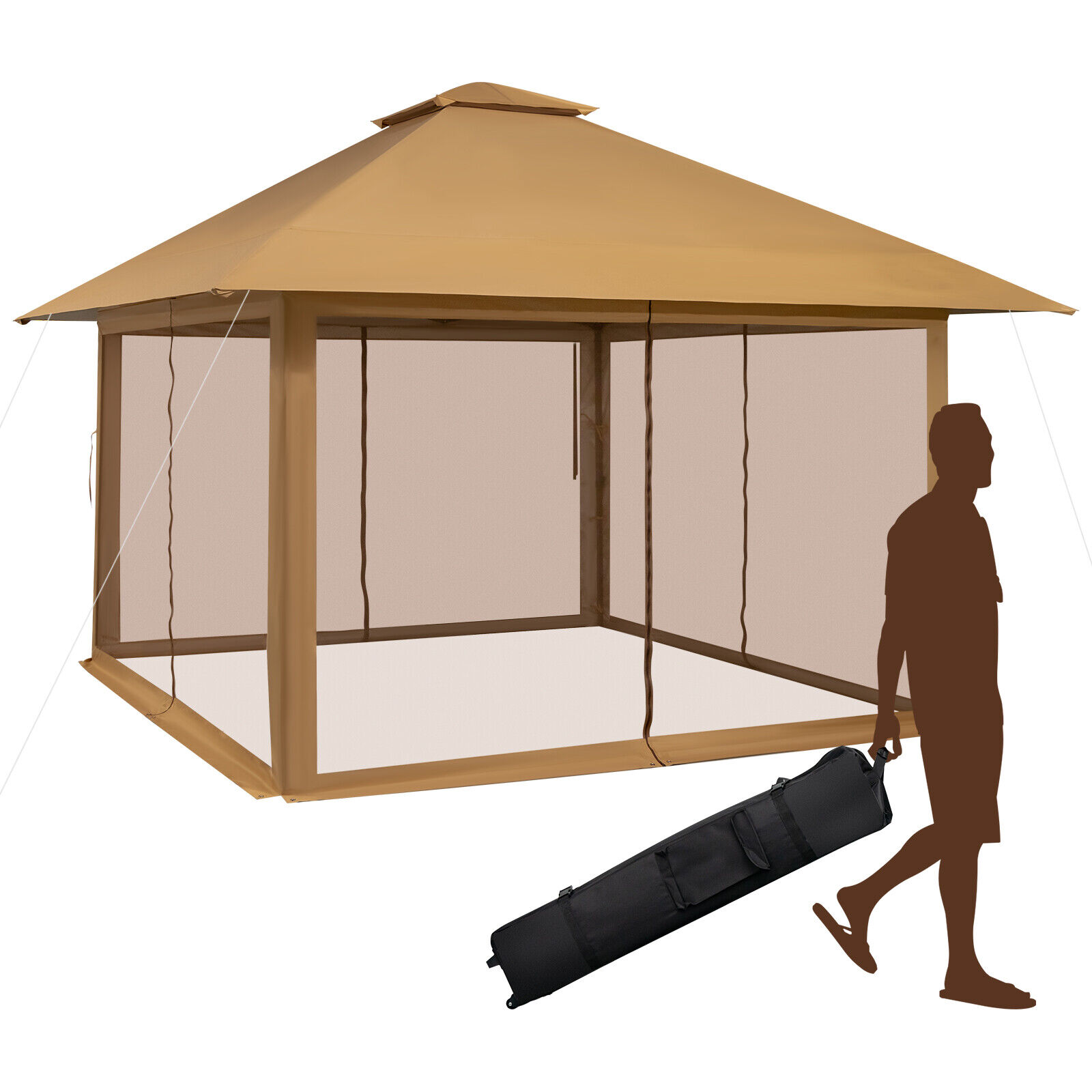WELLFOR NCHY-963PLCWH Wood-Resin-Gazebos - View #2