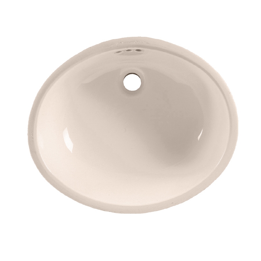 American Standard 0497221.021 Vitreous China Undermount Oval Bone Bathroom Sink (15.375-in x 19-in)