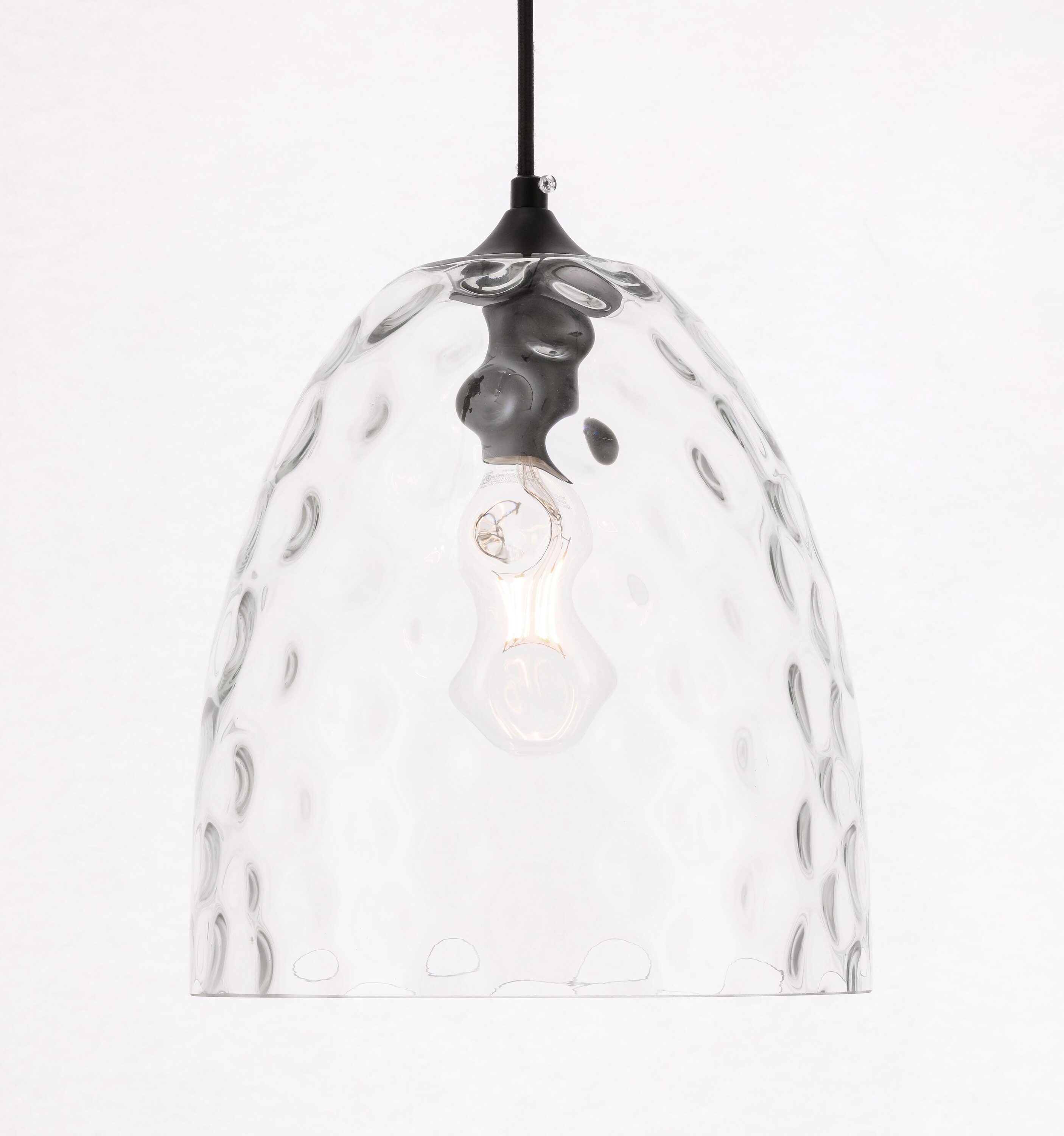 Monroe 30" Modern Black LED Flush Mount with Clear Crystals