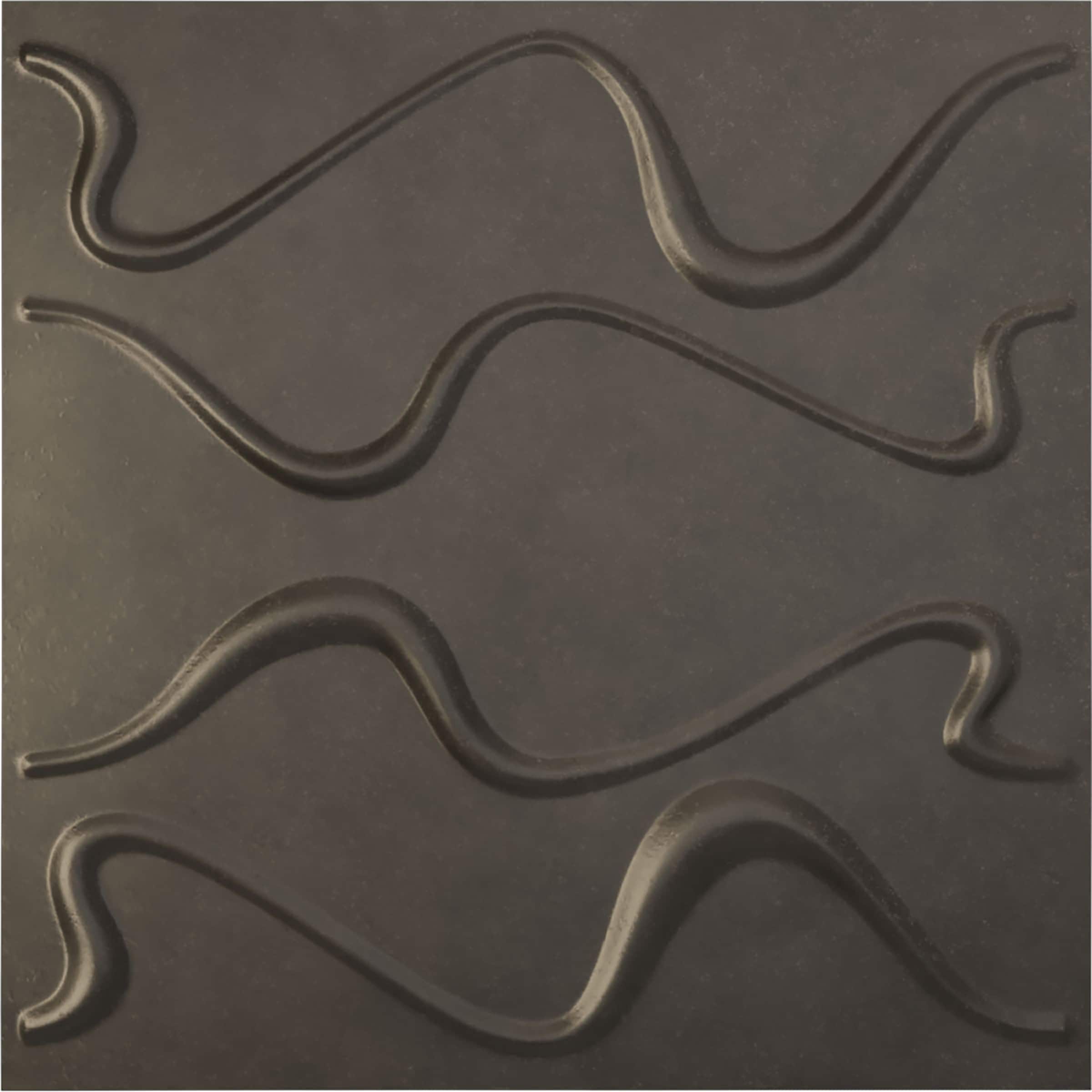 Ekena Millwork WP20X20VEDST 19-5/8-in x 19-5/8-in Embossed Paintable/Stainable Black PVC Wall Panel (