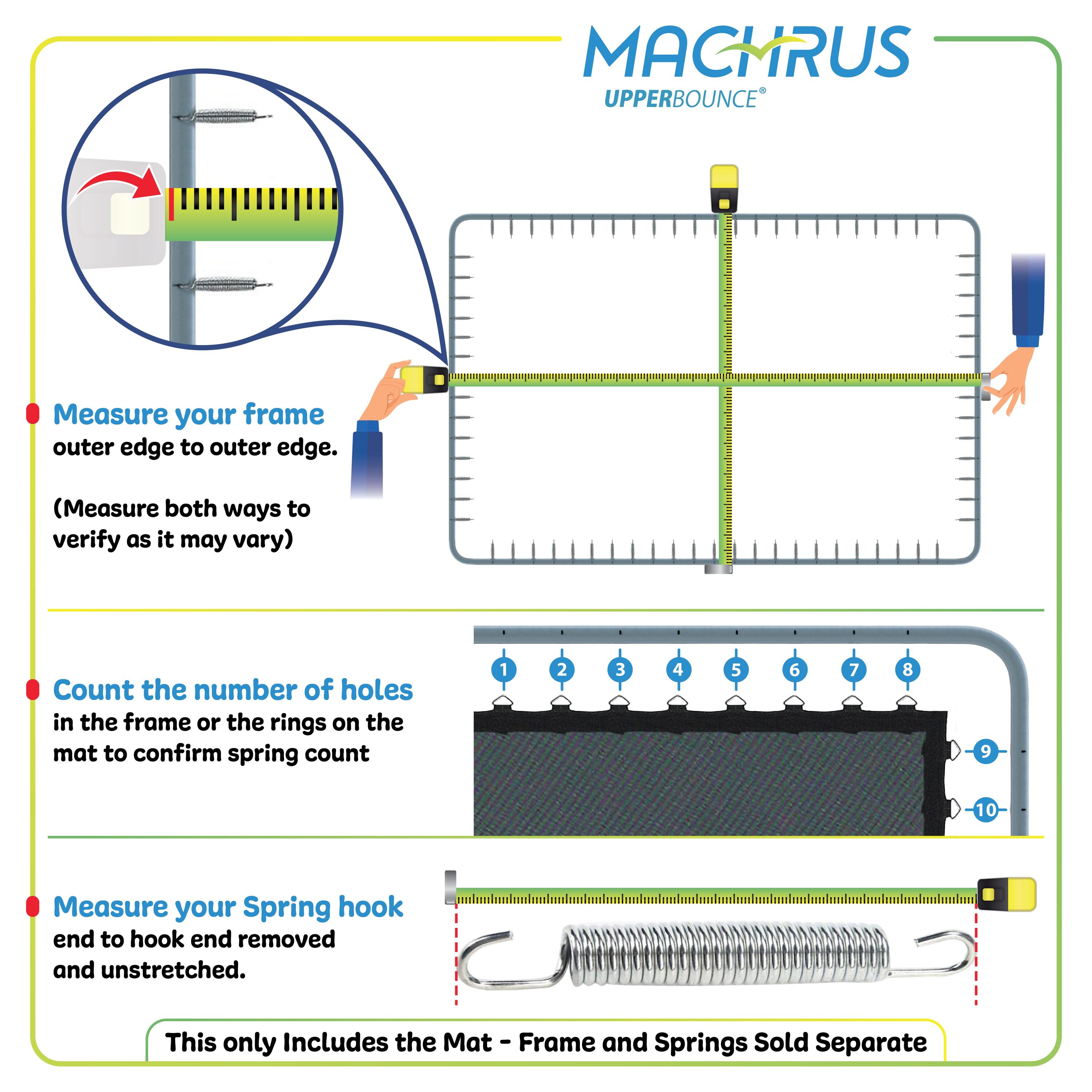 UpperBounce UBMATRTG-148-82-7.5 Trampoline-Accessories - View #2