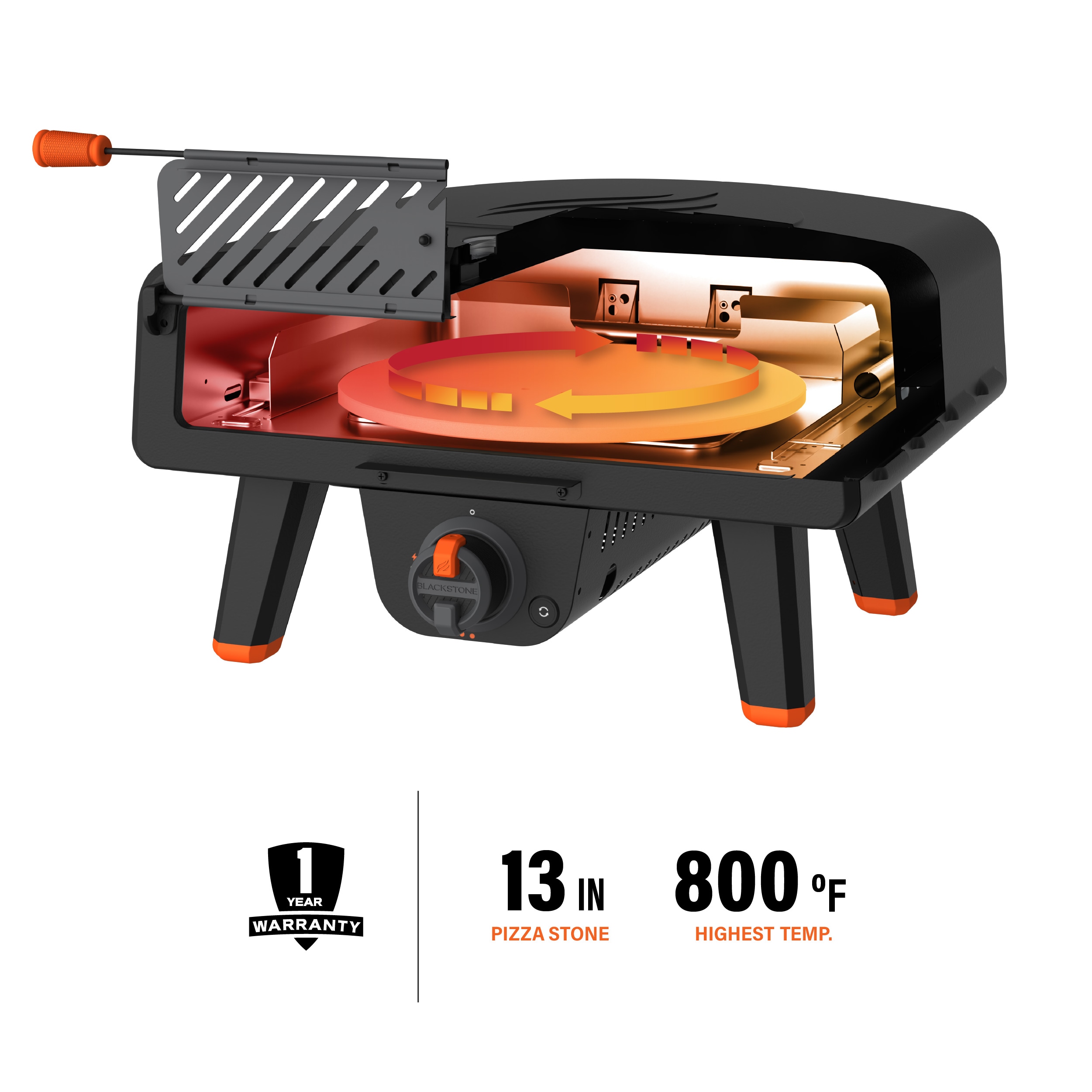 Blackstone Leggero Tabletop Stainless Steel Hearth Liquid Propane Outdoor Pizza Oven