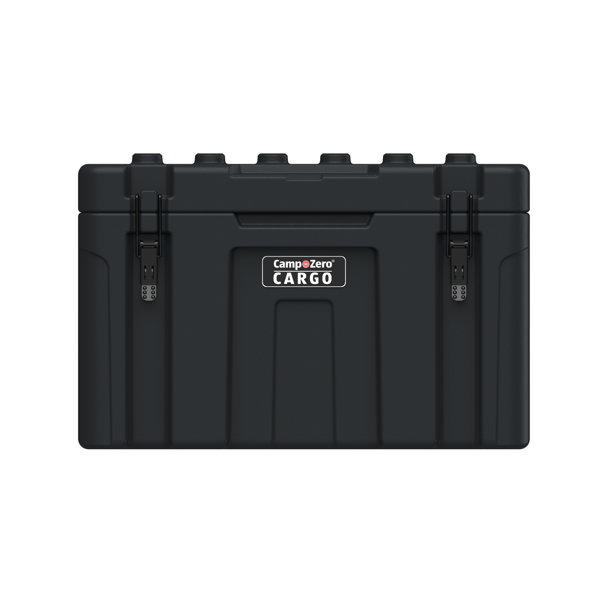 Camp-Zero CRG78L-BLK Medium 20.6 -Gallons ( 78 -Quarts ) Black Weatherproof Heavy Duty Stackable Tote with Latching Lid