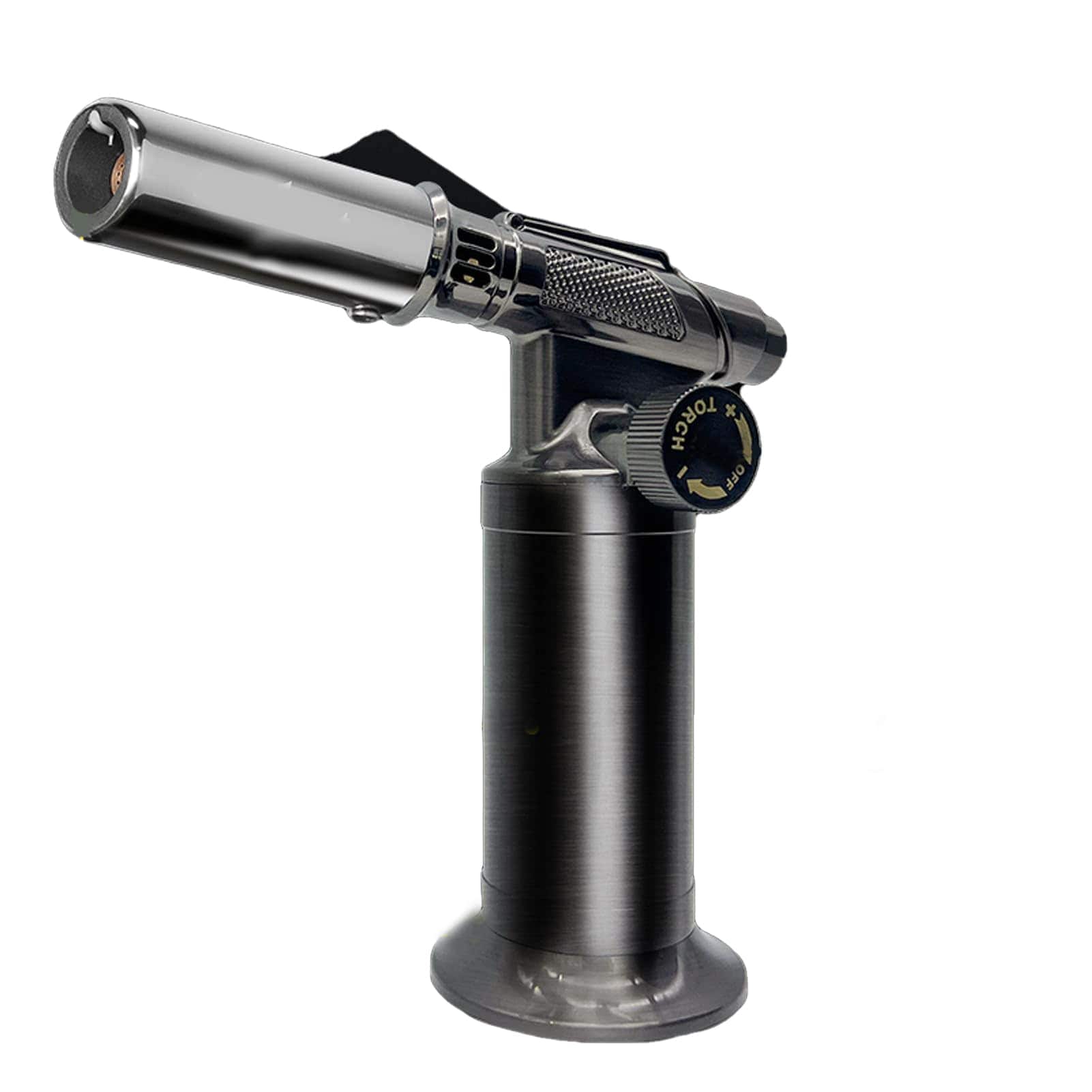 Etokfoks  Refillable Butane Torch Lighter All Metal Adjustable Flame Soldering Blow Torch for Cooking Baking Welding DIY 1 Piece Gas Not Included