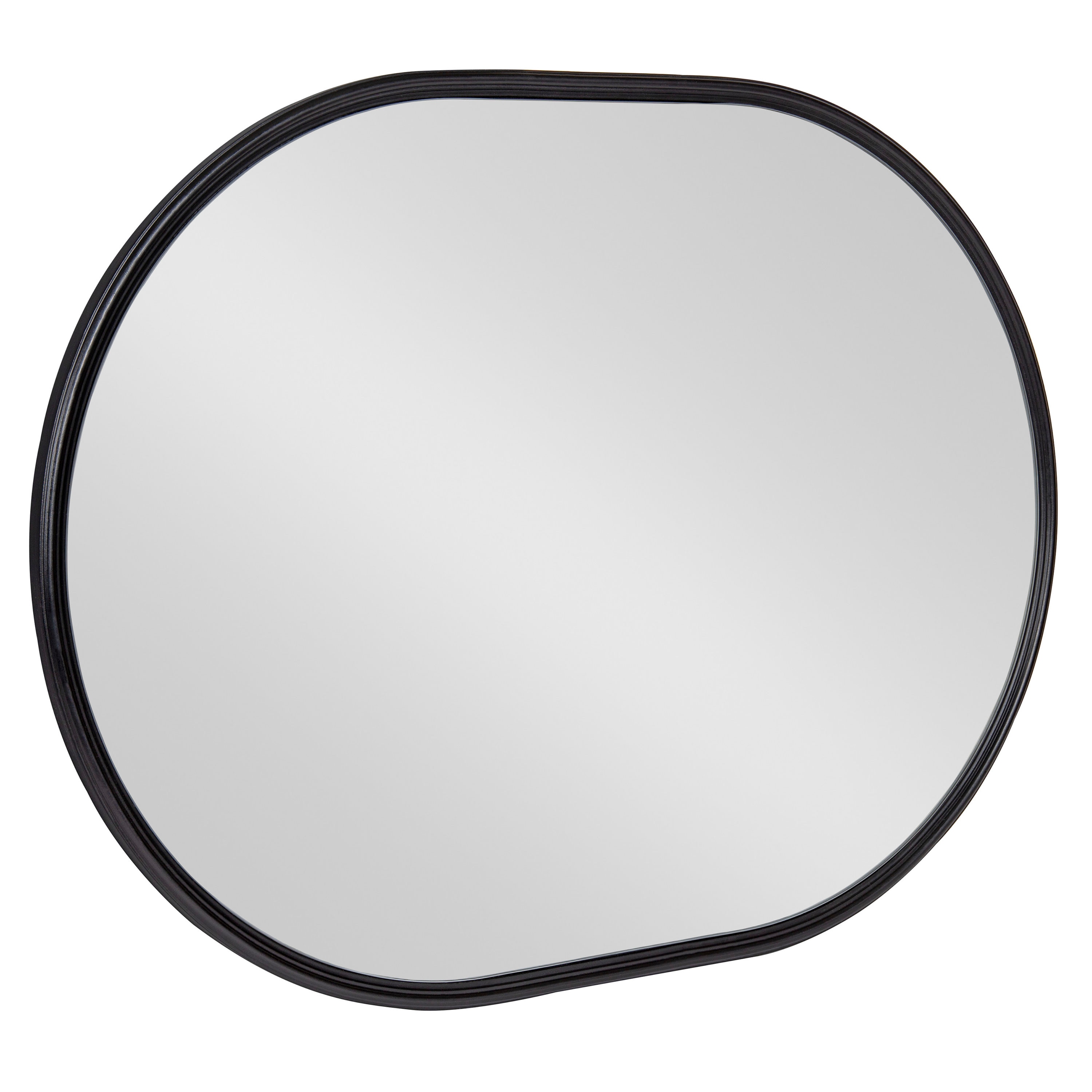 Kate and Laurel Caskill 18-in W x 24-in H Oval Black Framed Wall Mirror in  the Mirrors department at