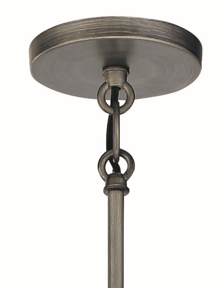 Antique Nickel 24" Crystal Candle Chandelier with Clear Acrylic