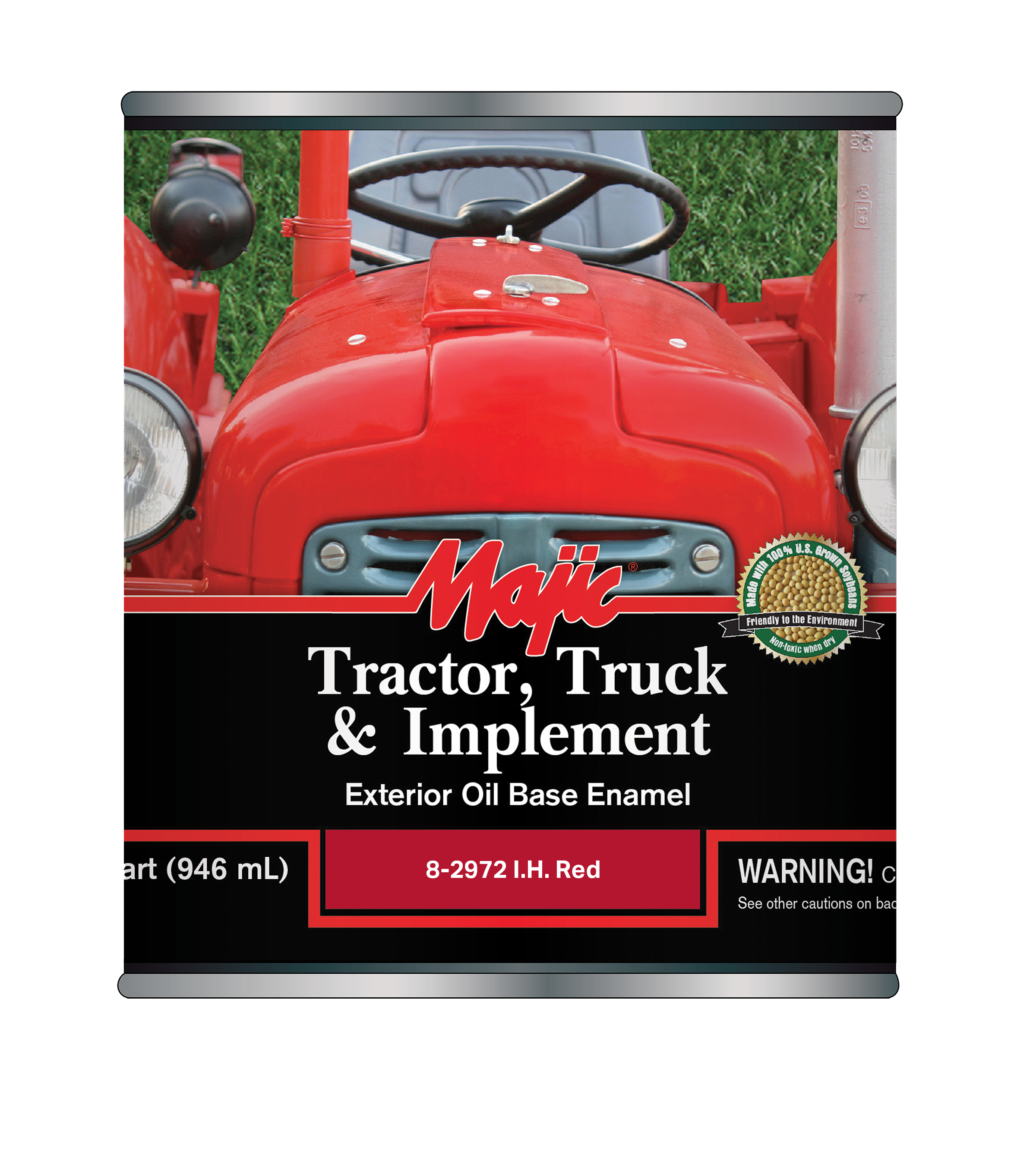 General Paint 2429328 Majic High-gloss IH RED Exterior Oil-based Industrial Enamel Paint ( 1-quart )