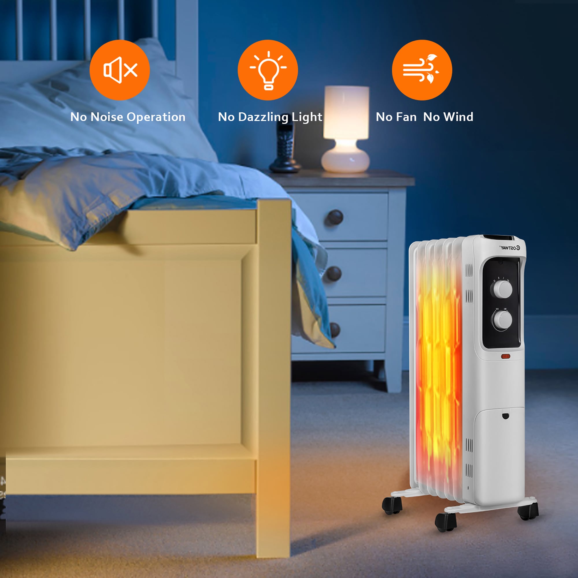 Goplus EP24919US-WH Portable-Electric-Heat - View #6