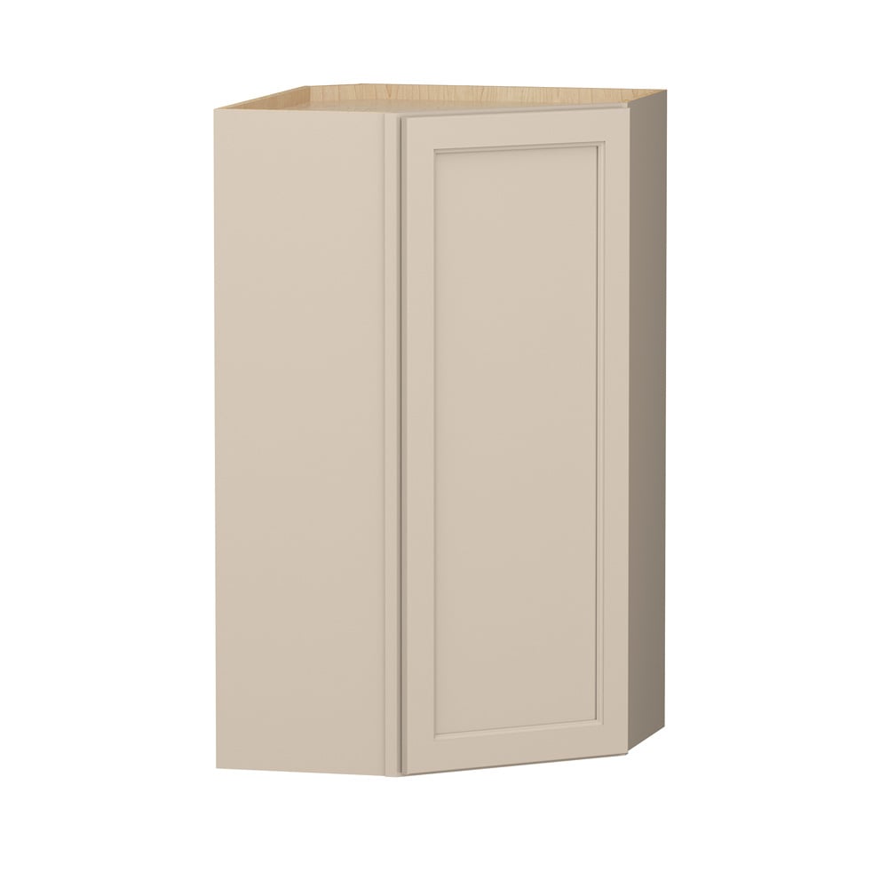 Shenandoah Glasson 24-in W x 42-in H x 12-in D Oat Painted Diagonal Corner Wall Fully Assembled Cabinet Recessed Panel Transitional
