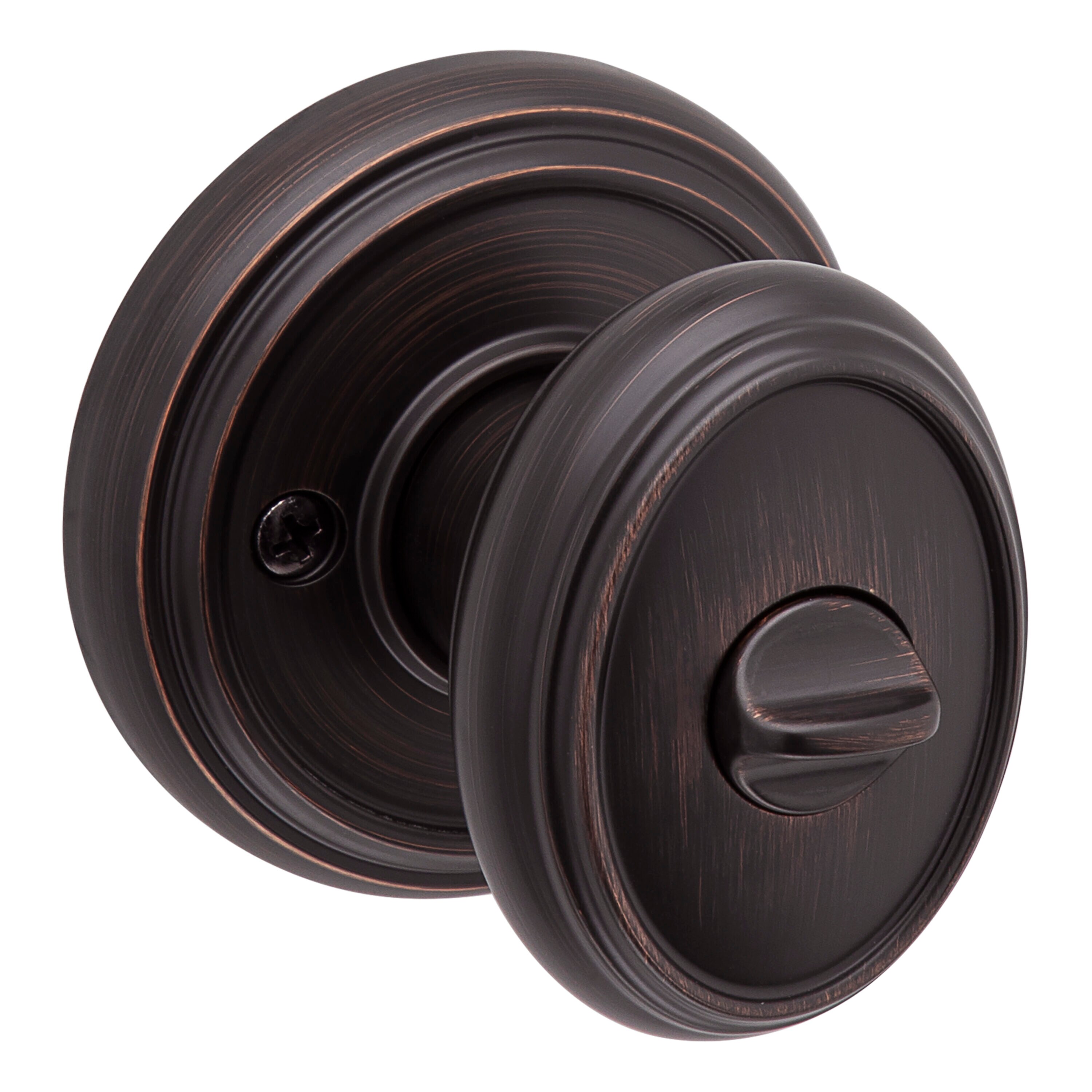 Sure-Loc Hardware Ridgecrest Mountain Oakley Satin Brass Interior Bed/Bath  No Deadbolt Privacy Door Knob