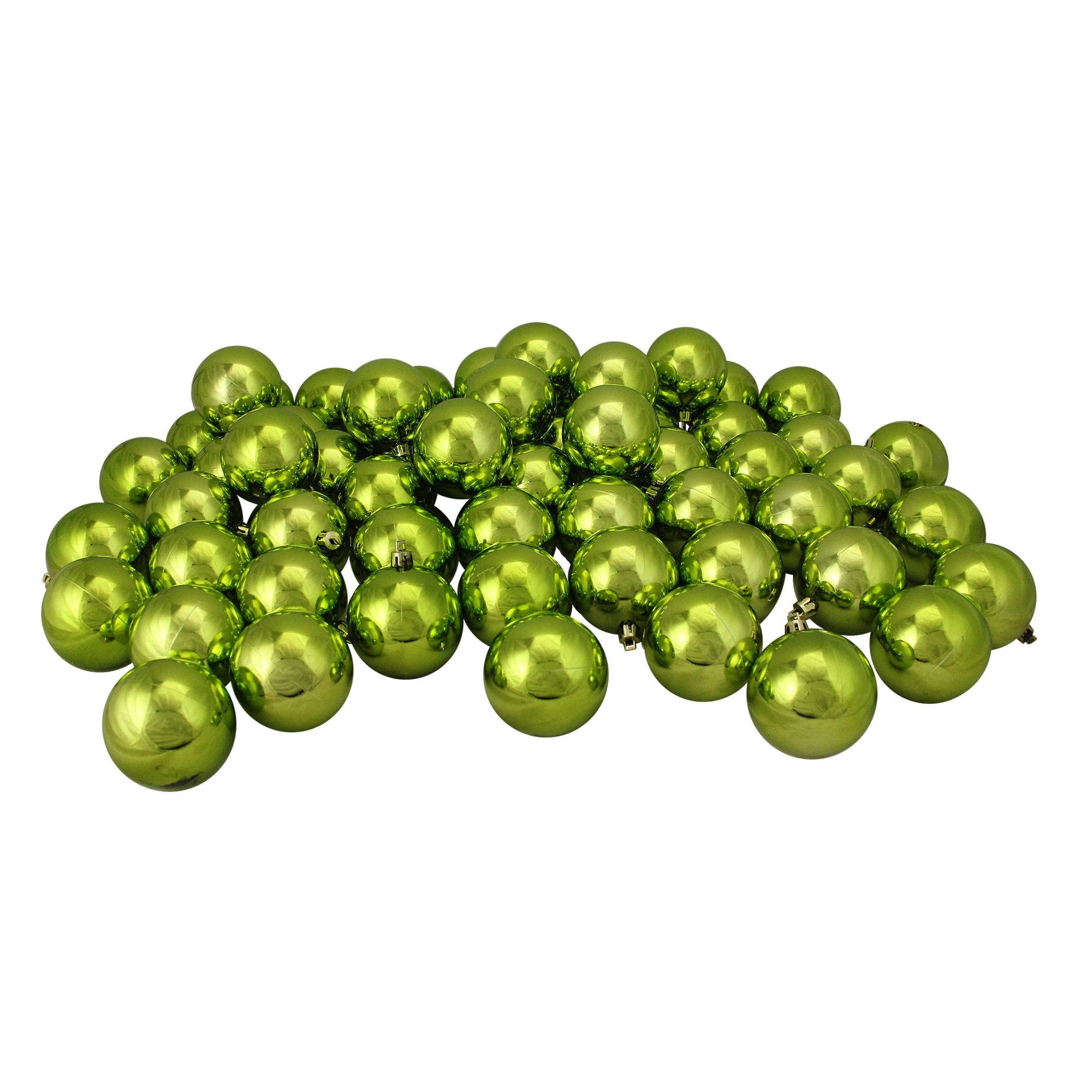 Northlight 32275540 60 -Pack Green Ball Standard Indoor Ornament set Shatterproof