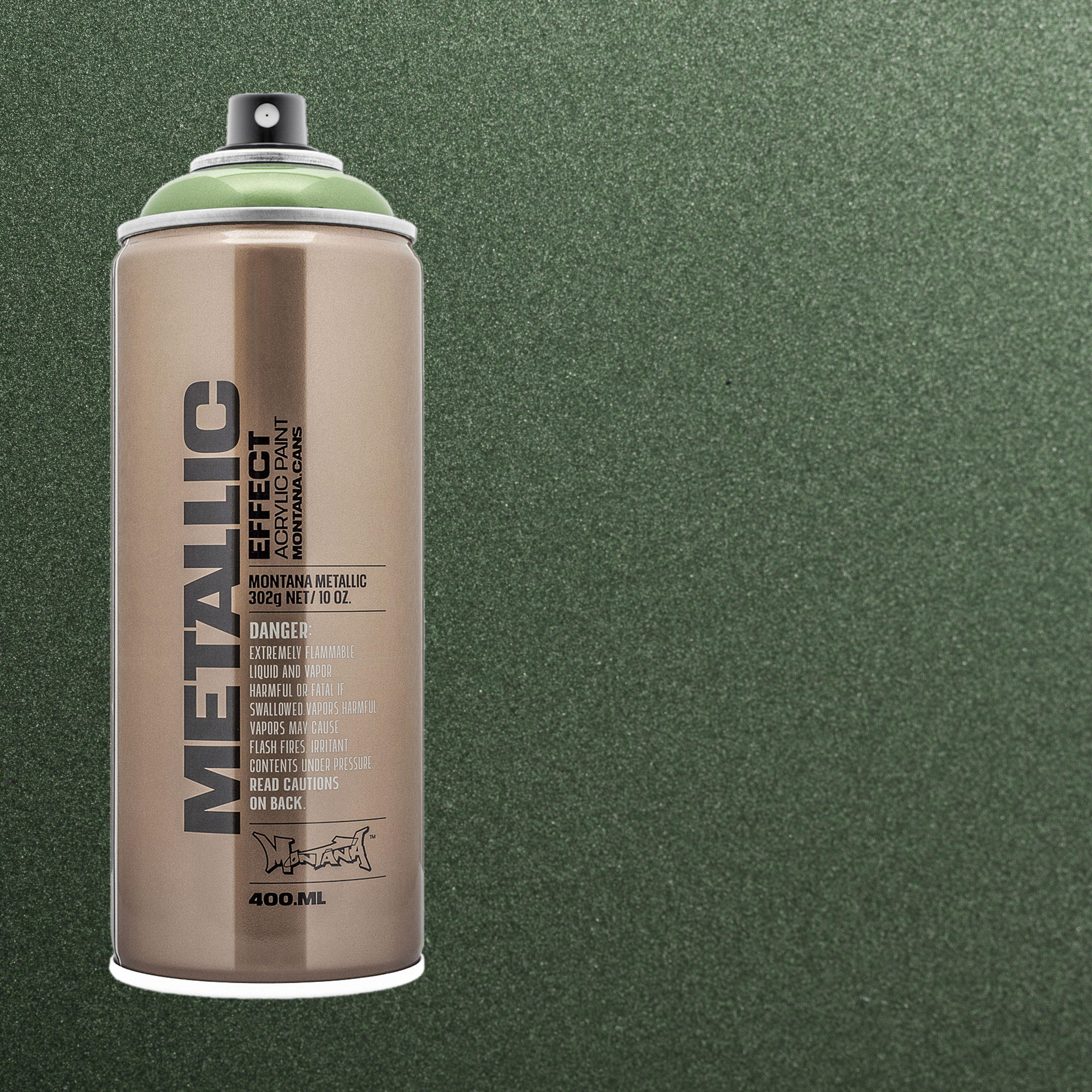 Montana Cans METALLIC EFFECT Semi-gloss Avocado Green Metallic Spray Paint  (NET WT. 10.65-oz) in the Spray Paint department at