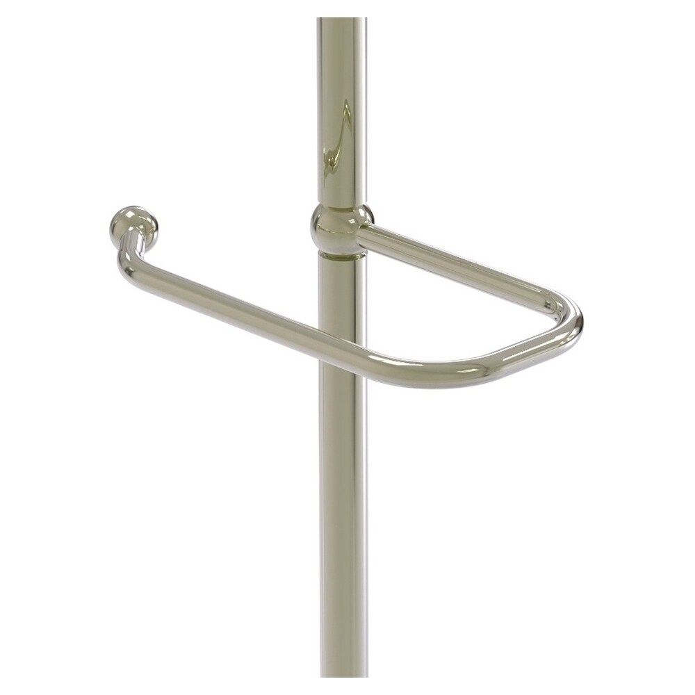 Allied Brass Carolina Polished Nickel Freestanding Single Post Toilet Paper  Holder in the Toilet Paper Holders department at