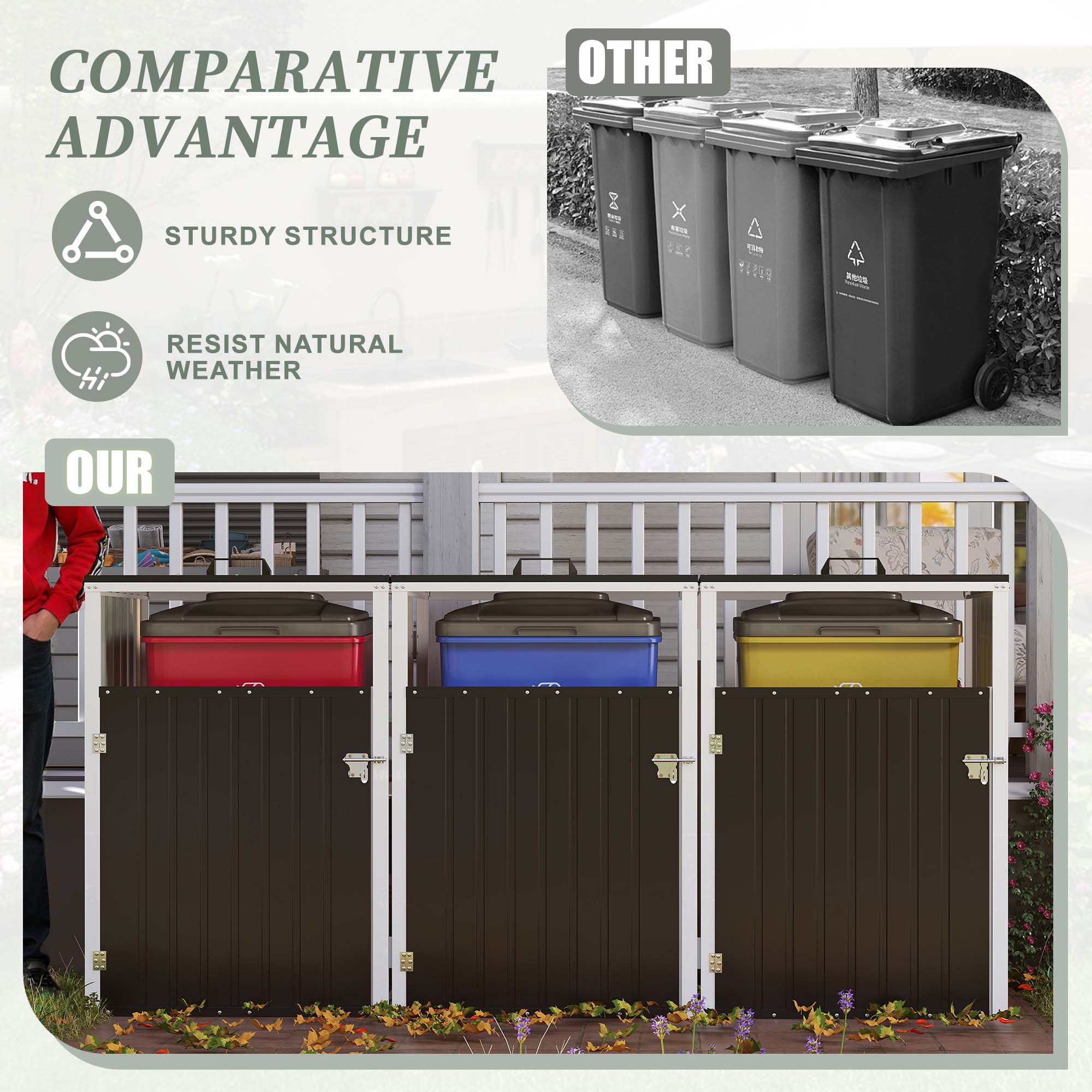 Clihome CL-WC5421BG Metal-Storage-Buildings-Sheds - View #8