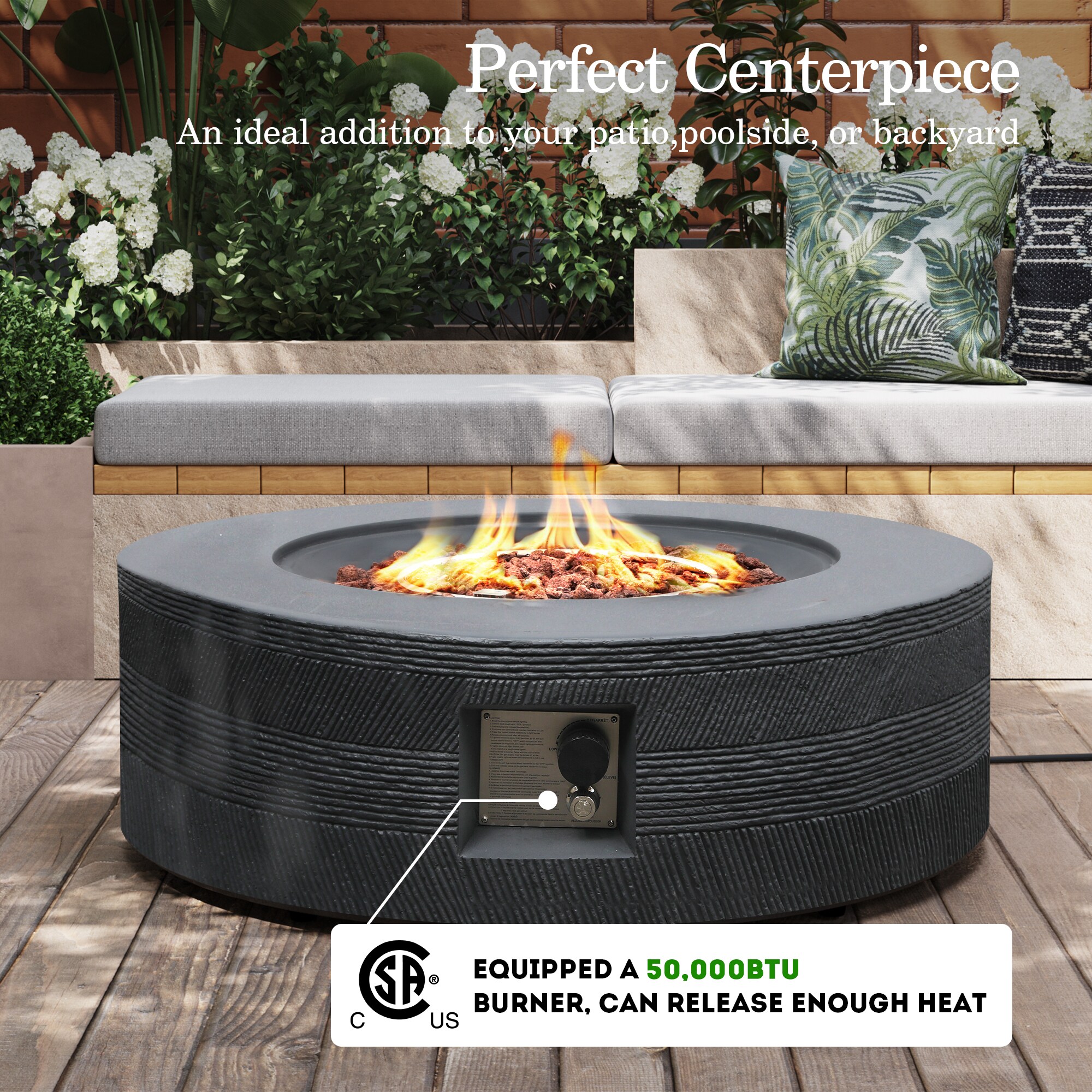 UPHA 41MGO-6BX-DKF Outdoor-Gas-Firepits - View #6