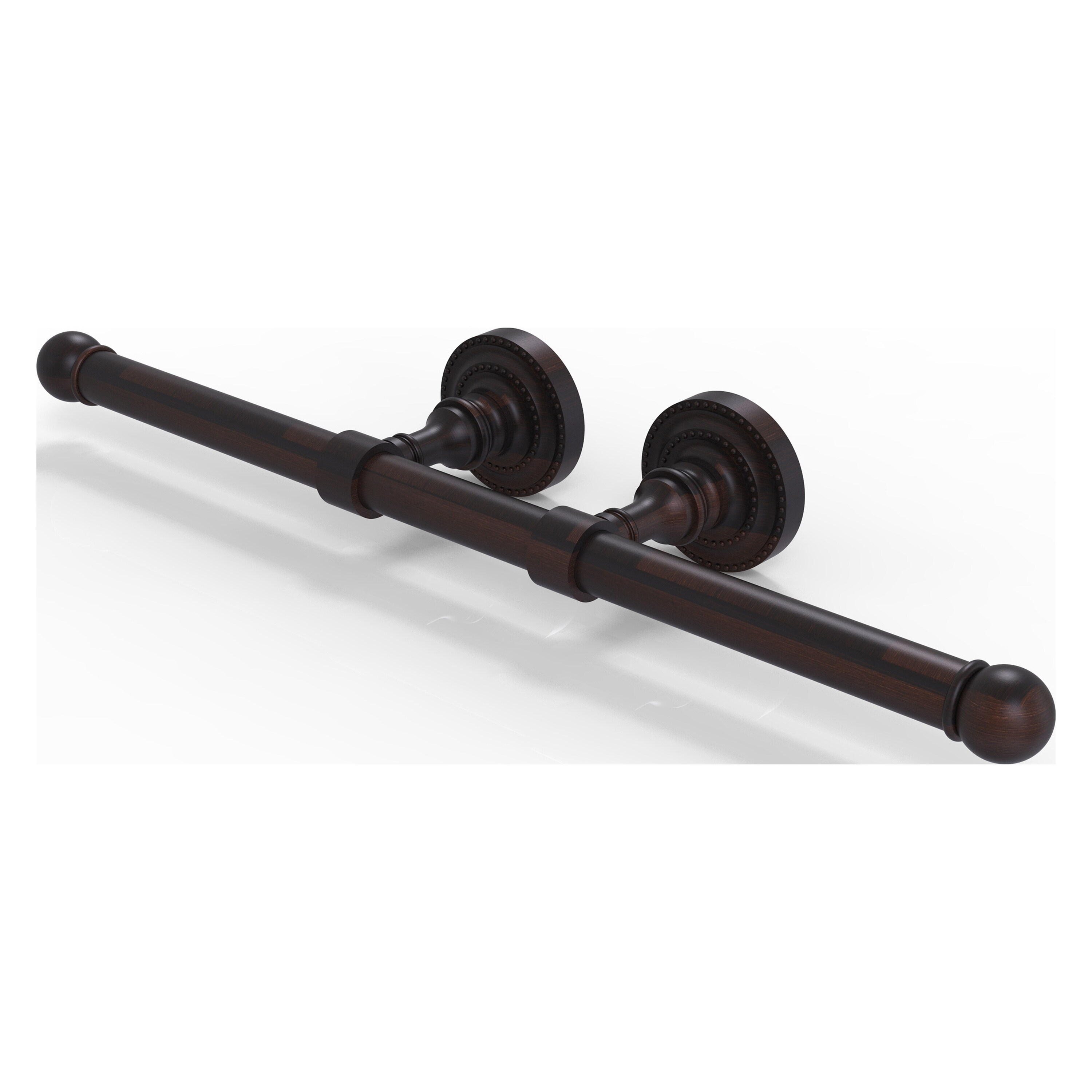 Allied Brass DT-24-2-VB Dottingham Venetian Bronze Wall mount Double post Toilet Paper Holder 2 -Rolls with Storage