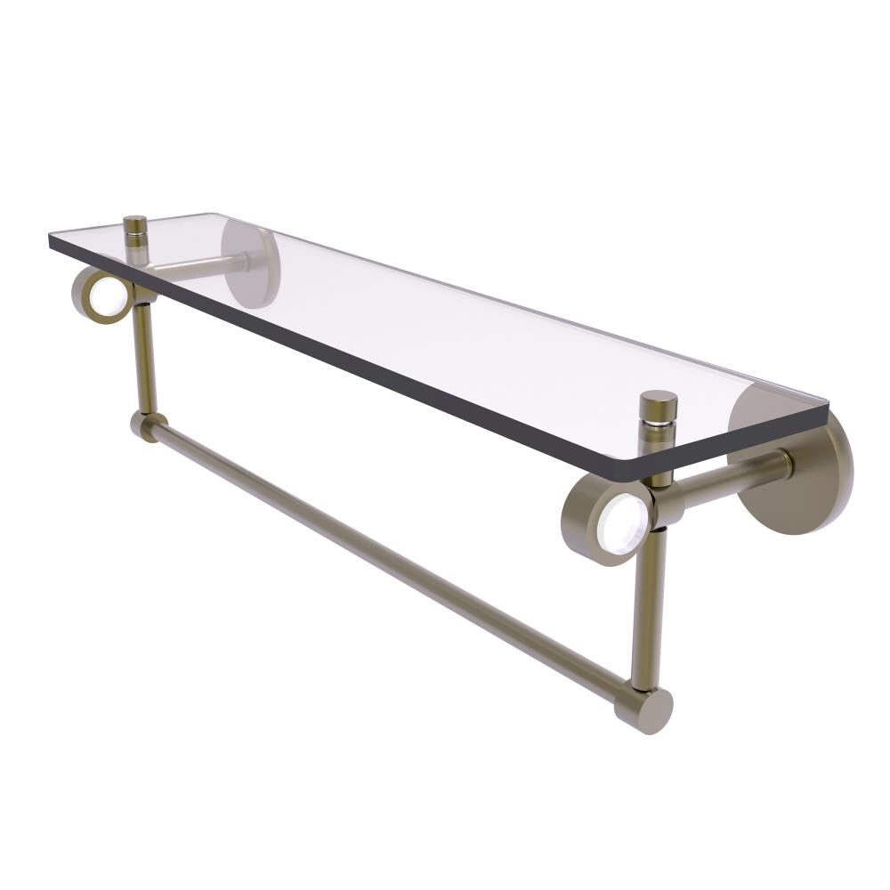 Allied Brass CV-1TB-22-ABR Clearview Antique Brass Wall mount Bathroom Shelf ( 22-in x 6.2-in x 5-in )
