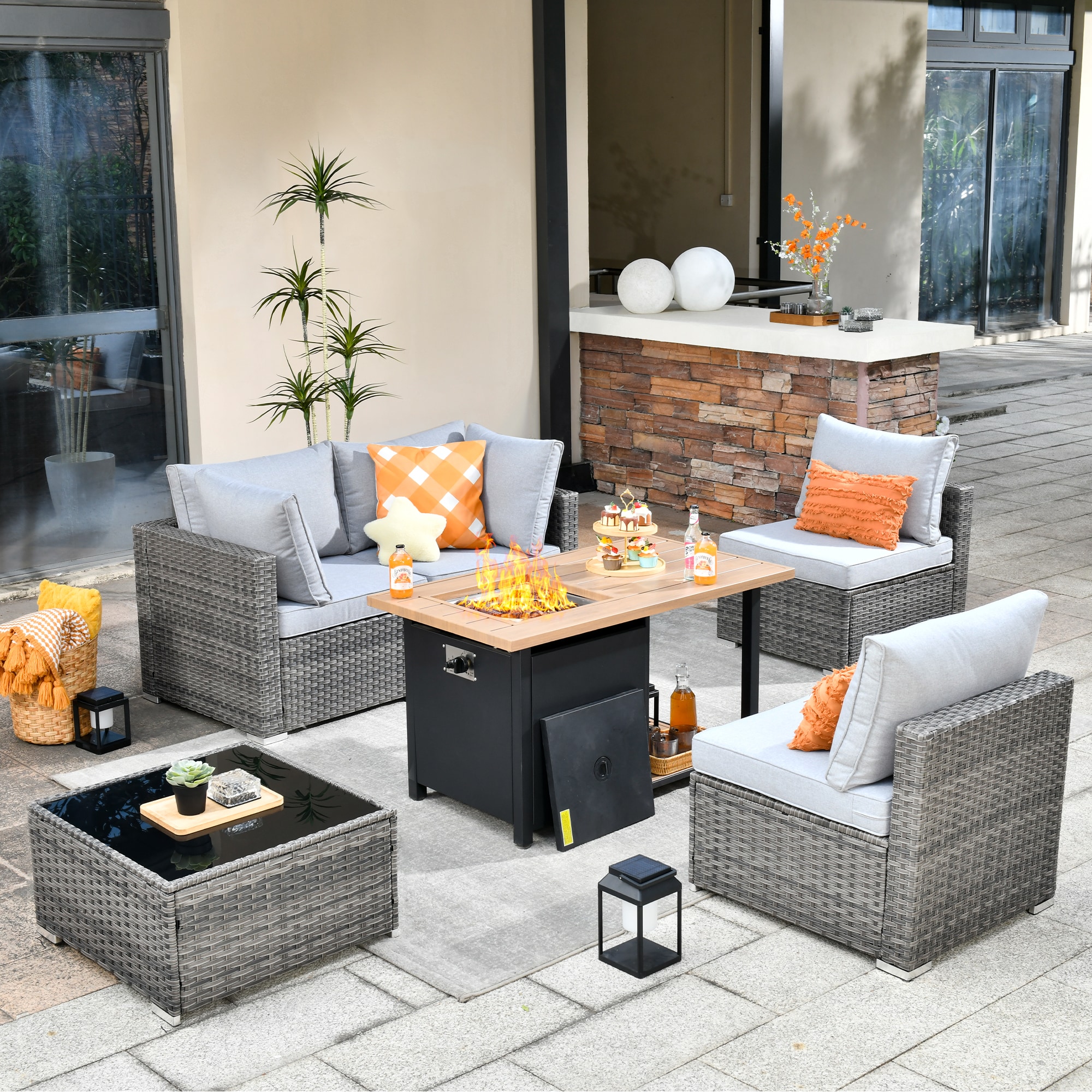 XIZZI XIHOPS4053-DFP Patio-Conversation-Sets - View #2