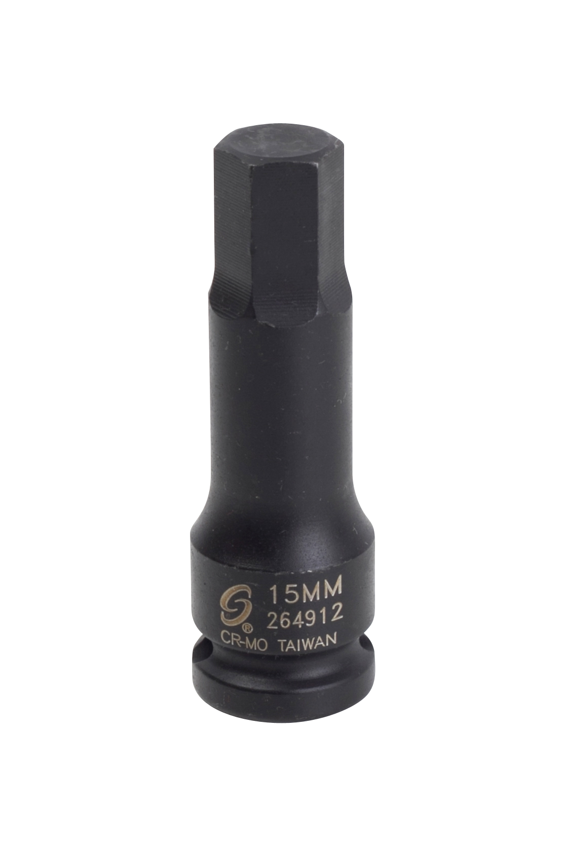 SUNEX TOOLS 264912 Metric 1/2-in Drive 15mm 6-point Impact Socket Individual