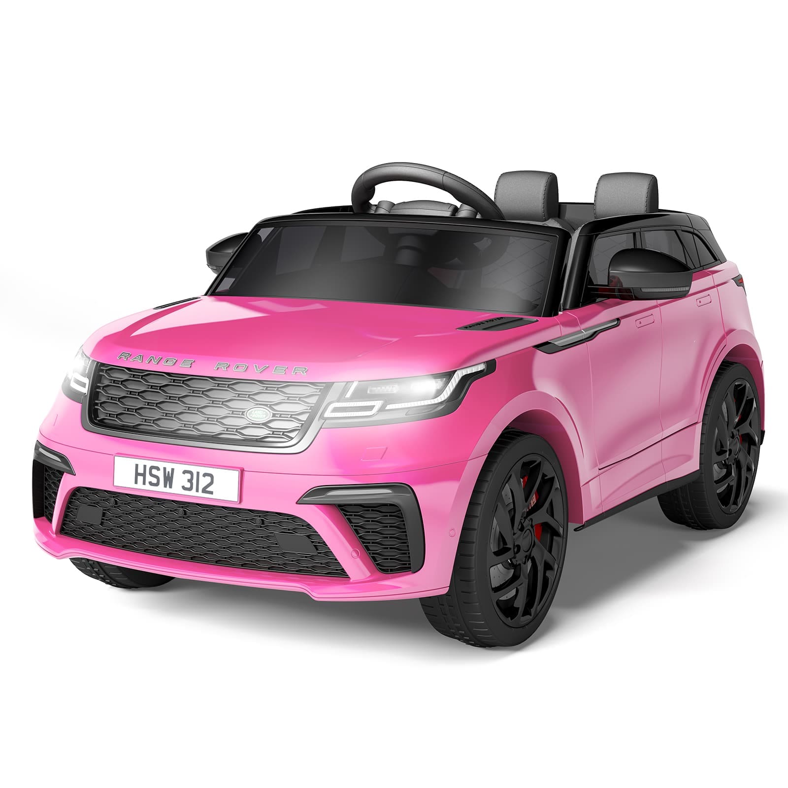 Qeetex TCPTO0YPD7PBY Licensed Land Rover Kids Electric Ride On Truck With Remote Control Rocking Mode Mp3 Player And Safety Belt For Ages 37 Months Plus Pink