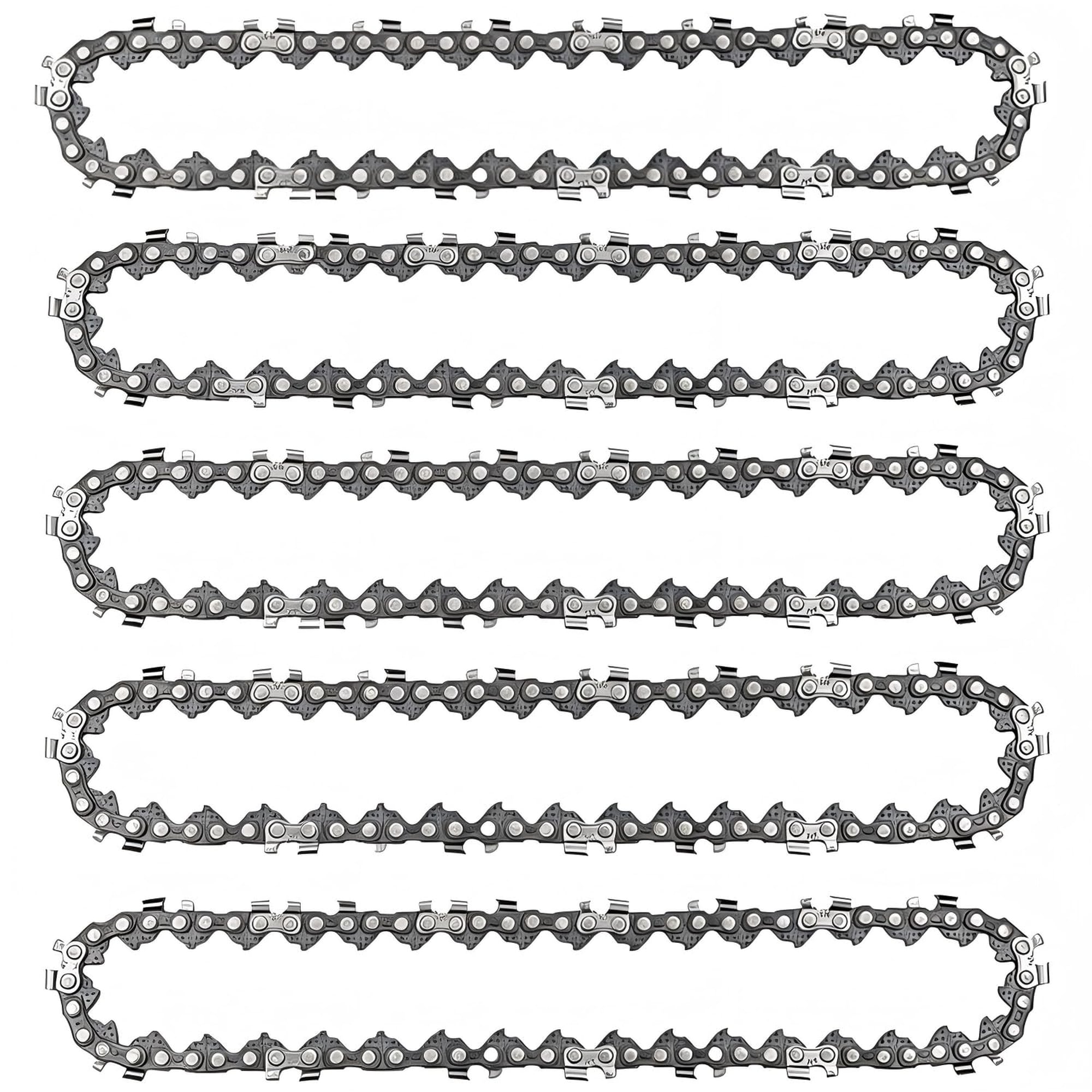 Numhew 5-Pack 8-in 3/8 in LP .043 Gauge 34 Drive Link Chainsaw Chains