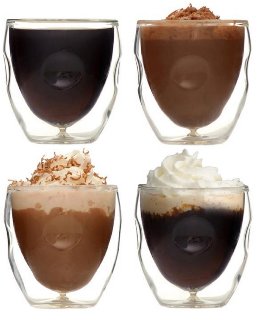 JoyJolt Pivot 1.8-fl oz Glass Clear Espresso Cup Set of: 4 in the
