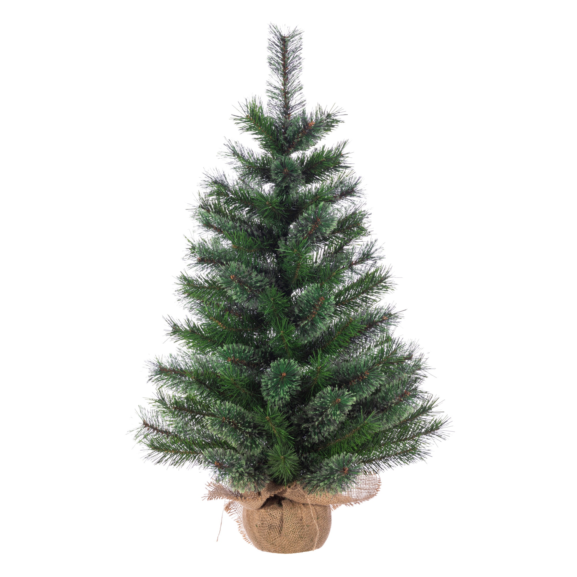 3' Pre Lit Christmas Tree With Red Burlap Wrap by Place & Time