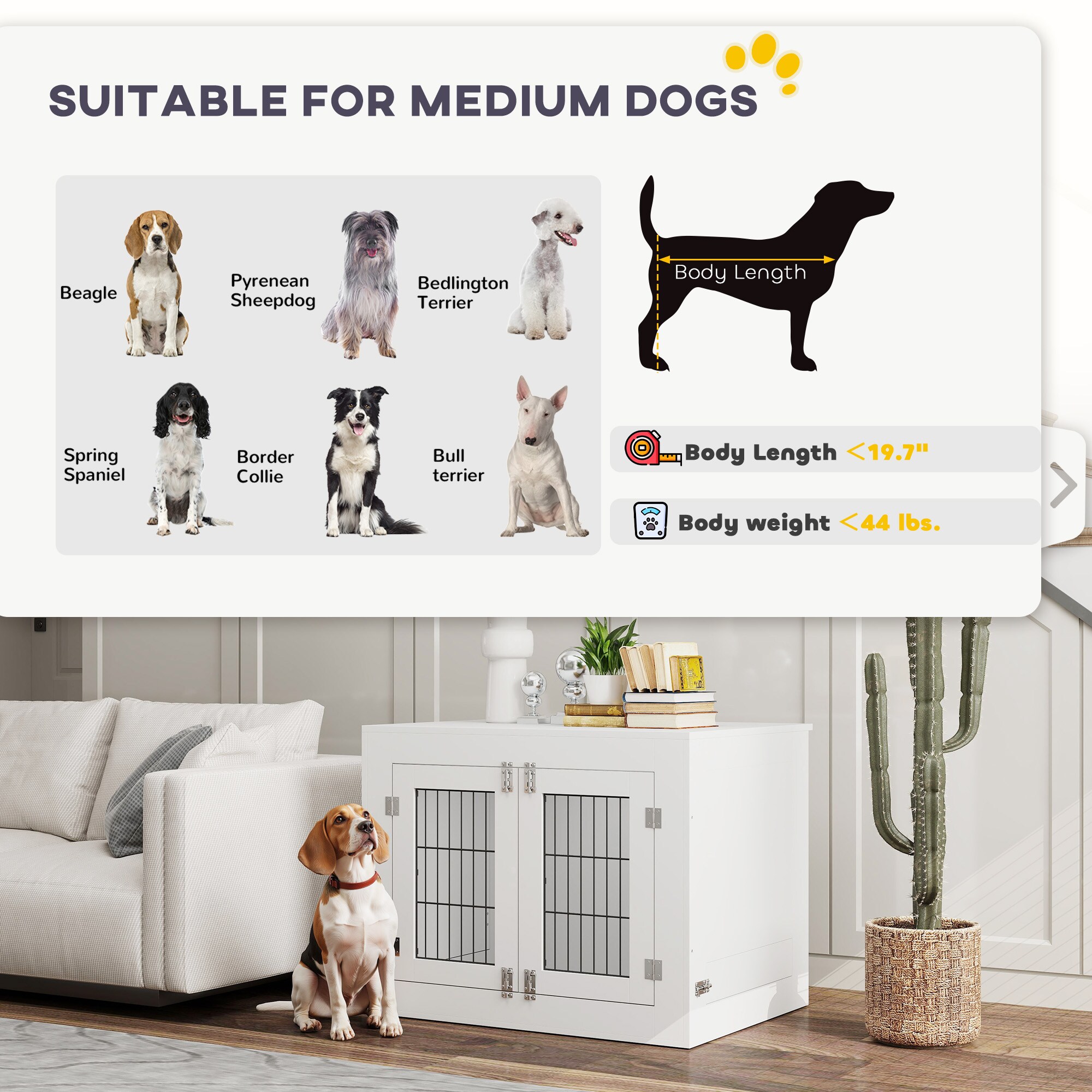 PawHut D02-212V00WT Pet-Crates-Carriers - View #4