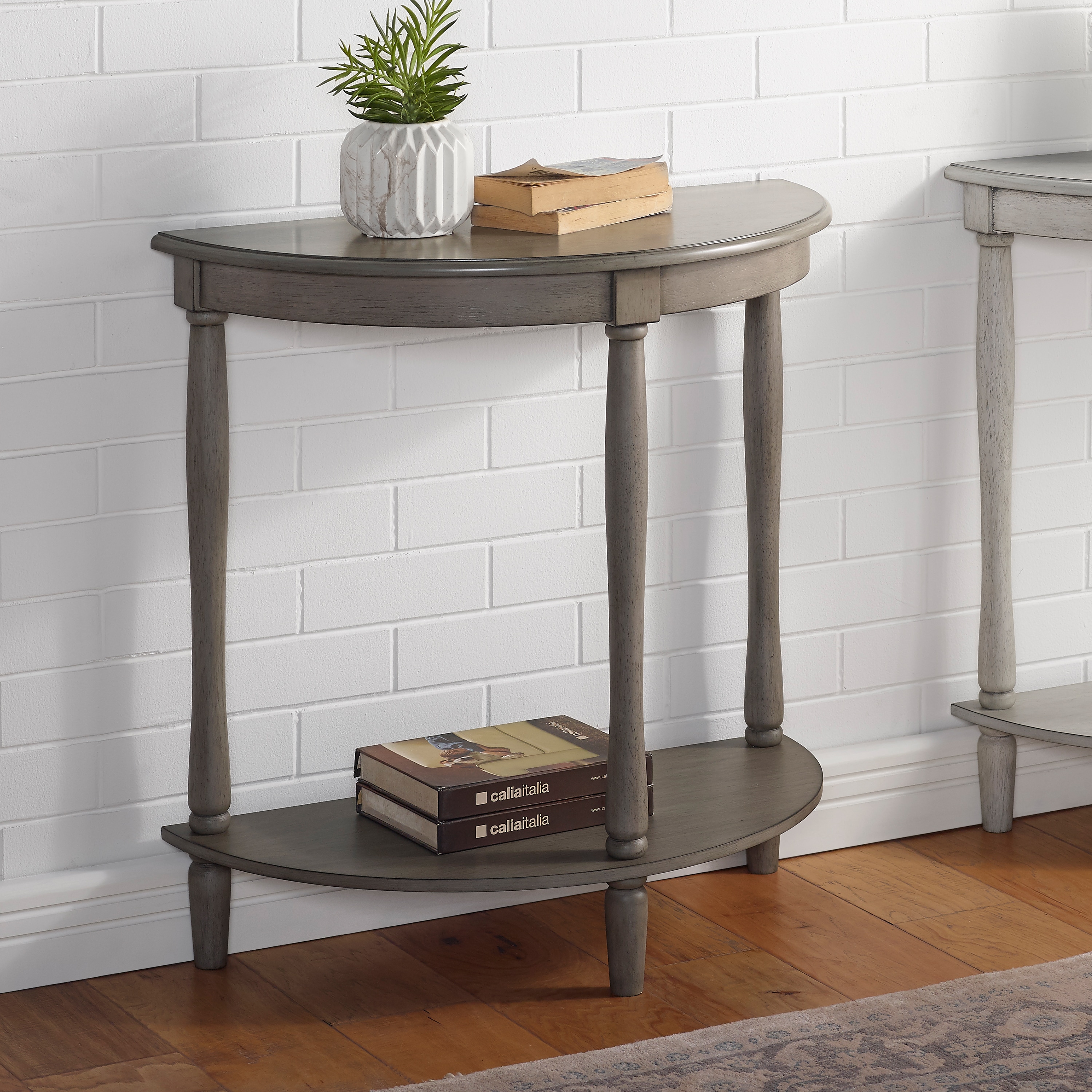 Furniture of America IDF-AC362GY Laurante Vintage Antique Gray Console table
