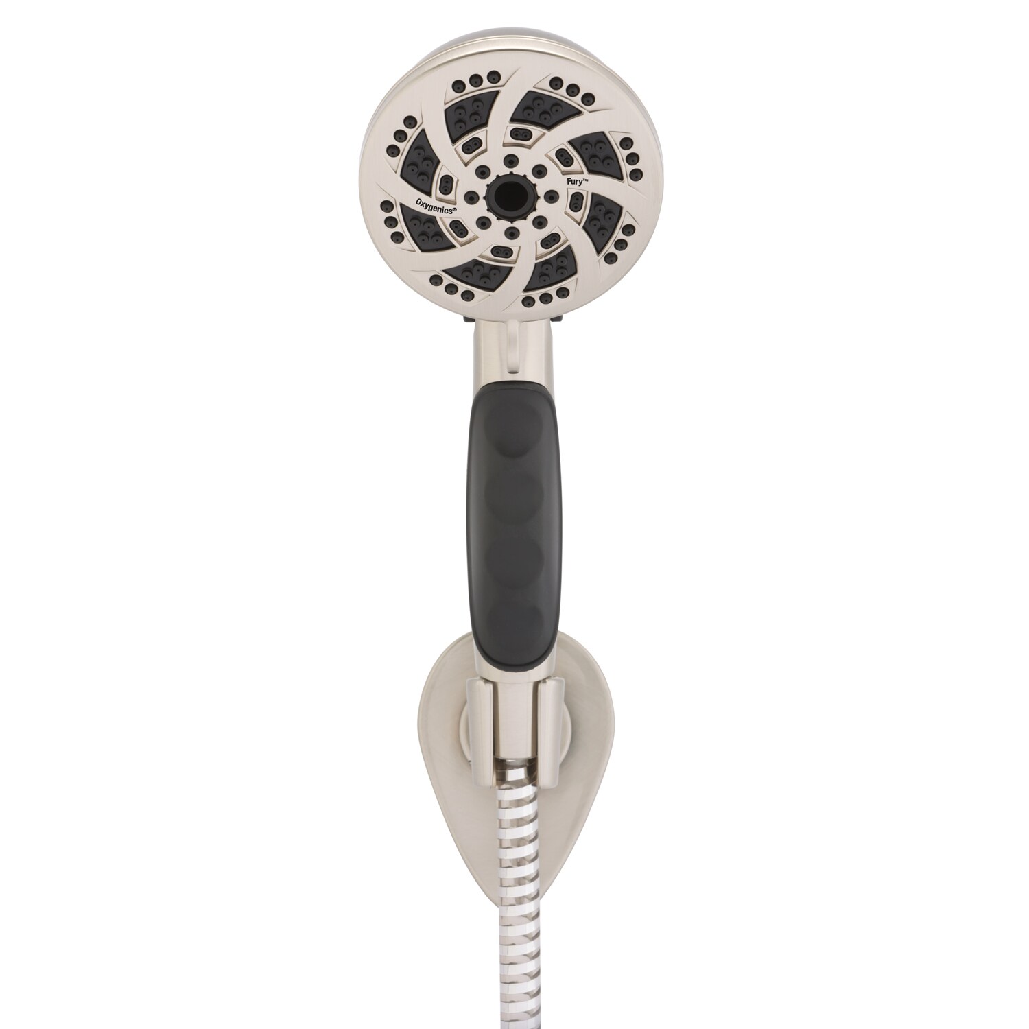Brushed Nickel Handheld Shower Head with 72-Inch Hose