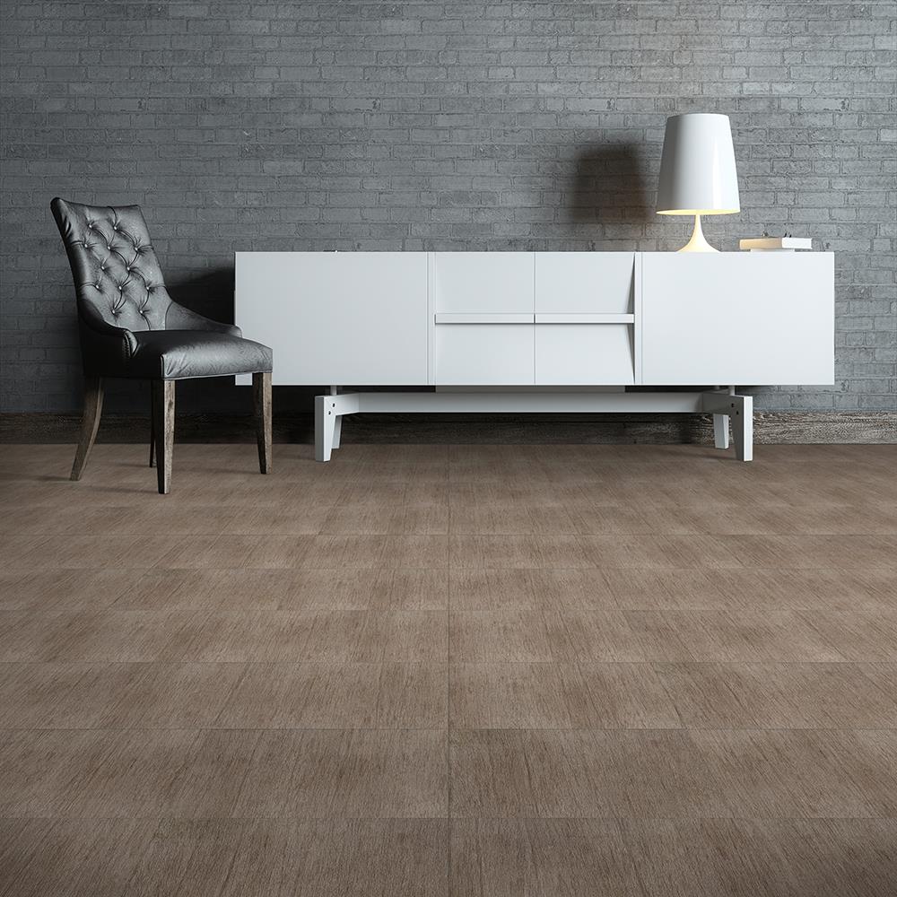 Perfection Floor Tile Deadwood Collection Millhouse/Satin 20-in x 20-in Water Resistant Interlocking Luxury Flooring (16.7-sq ft)