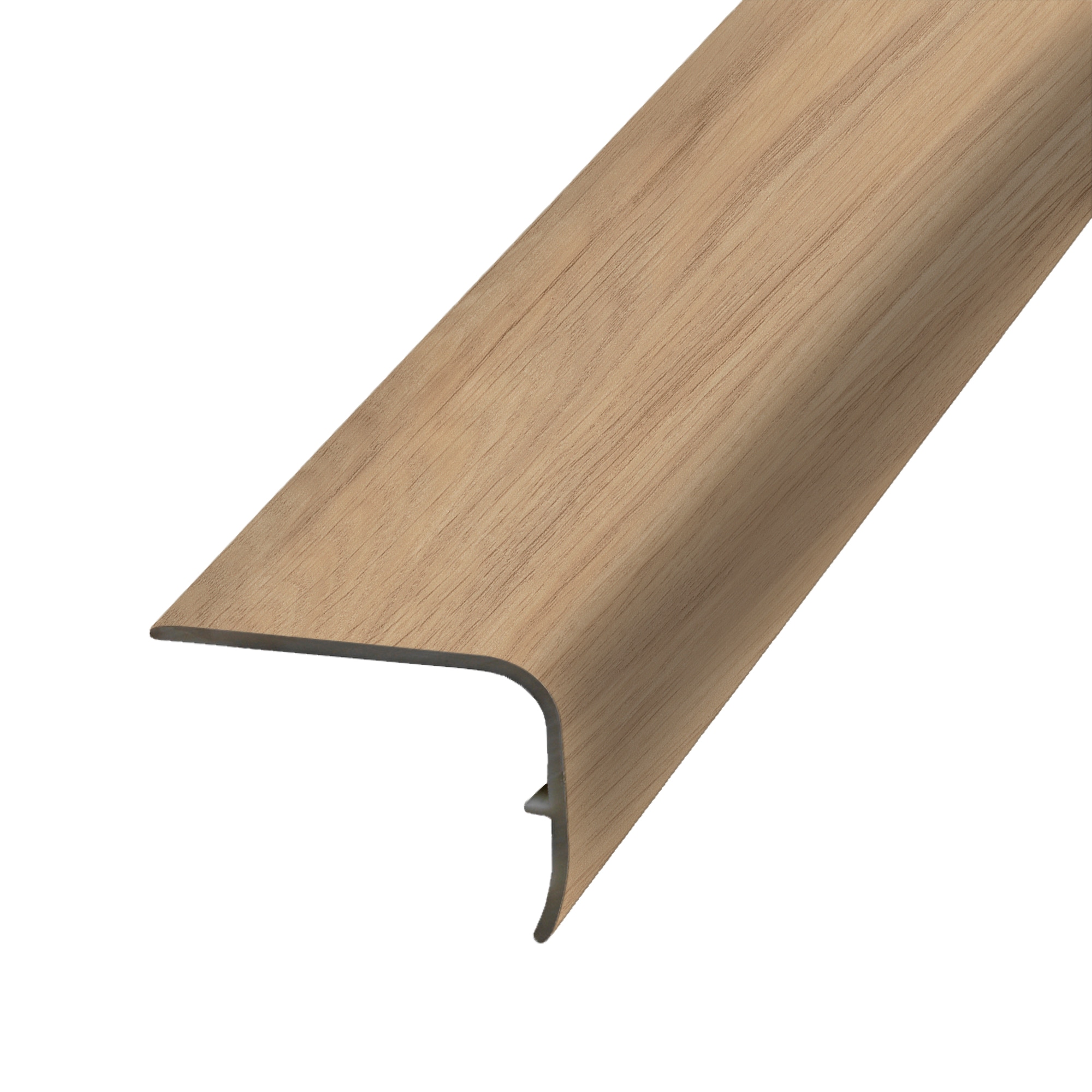 Project Source VSNPL-08168 1.88-in x 78.7-in x 1.32-in Carrboro Prefinished Vinyl Overlap Stair Nosing