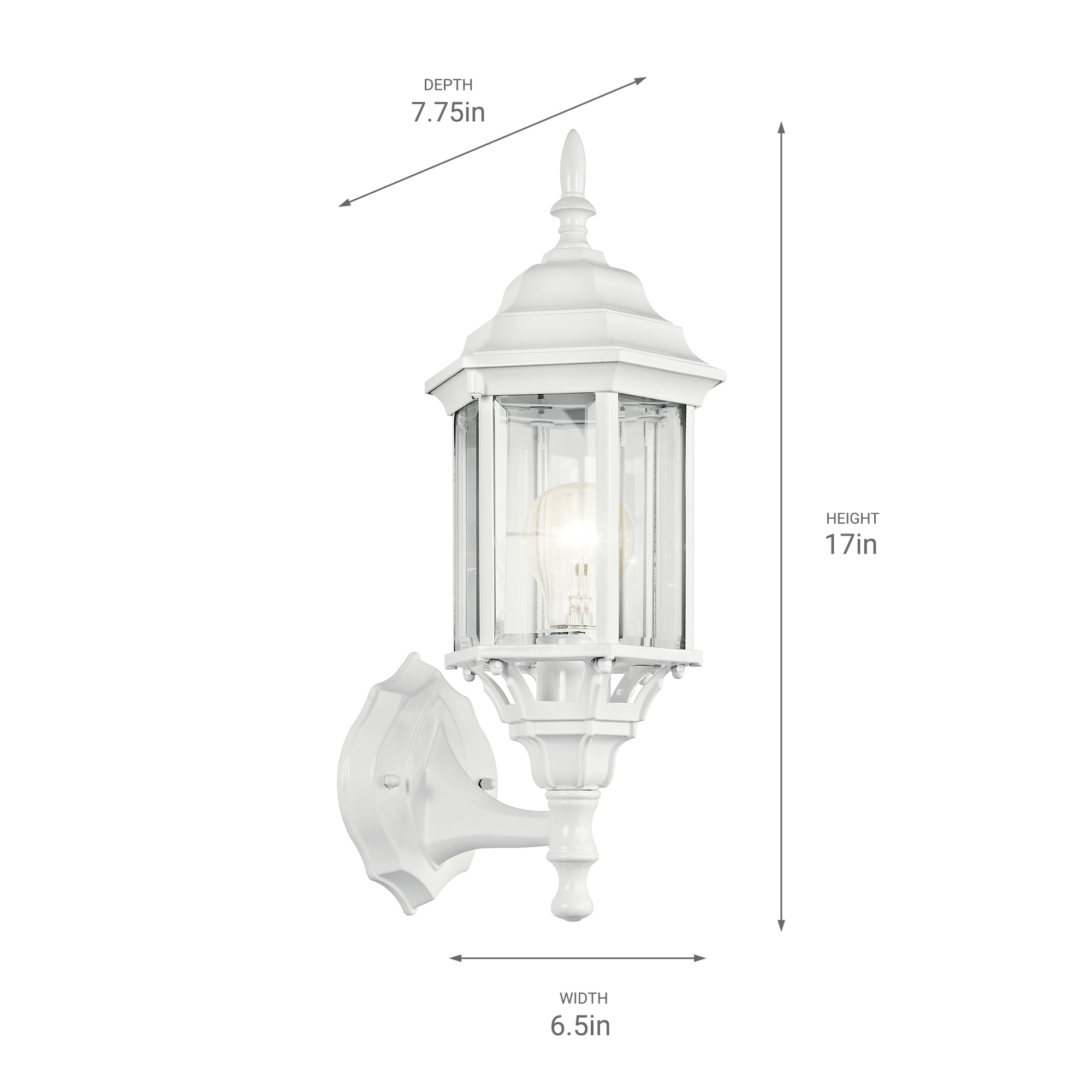 Kichler 49255WH Outdoor-Wall-Lighting - View #5