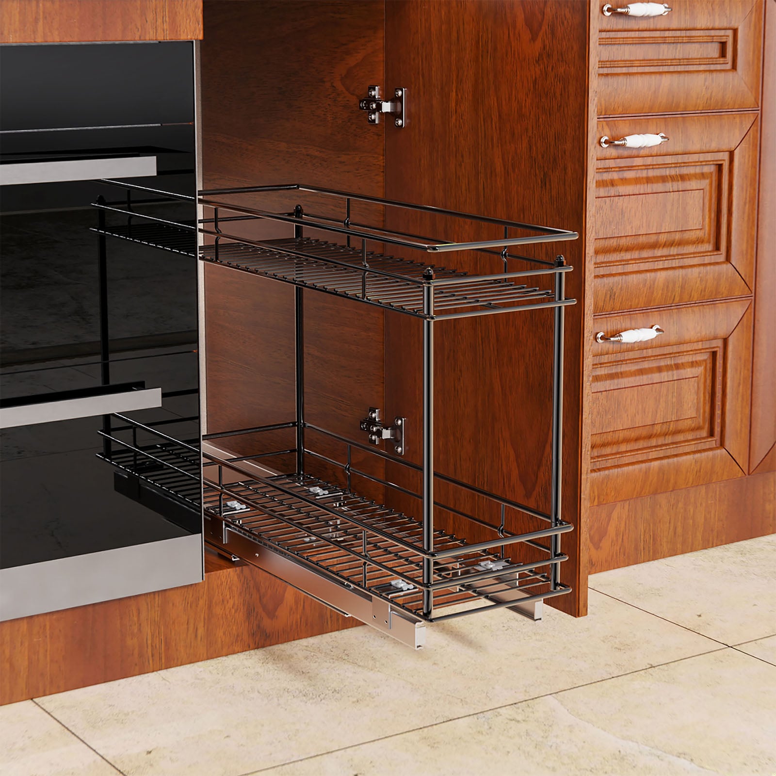 Homlux Pull Out Cabinet Organizer 5 In