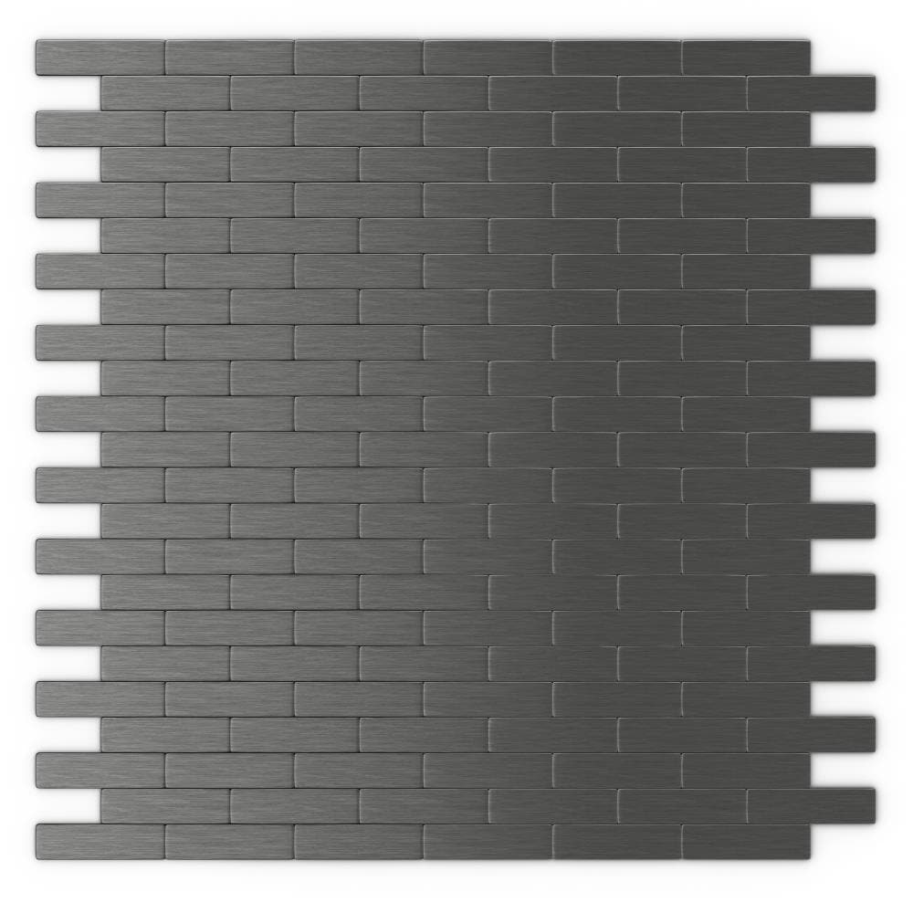 Black 'Brick' Self Adhesive Wall TilesPk of 9 Black 8"x4" Stick On Wall Tiles 