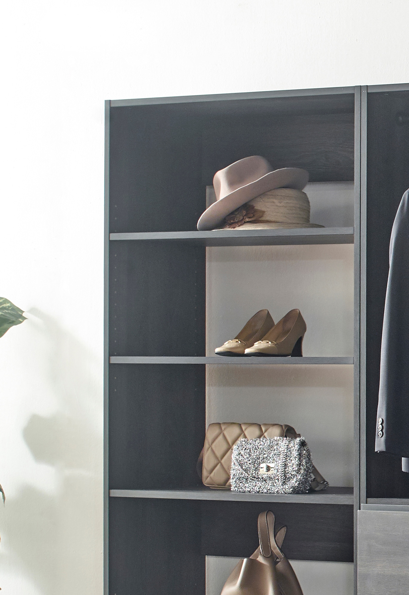 Klair Living PROSPER-ECDA BLK Wood-Closet-Kits - View #2