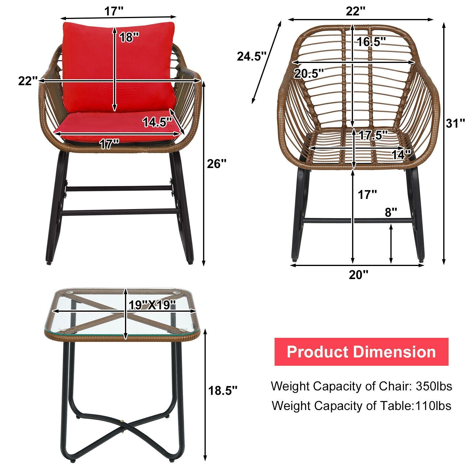 Clihome CL-RE-70838 Patio-Conversation-Sets - View #4