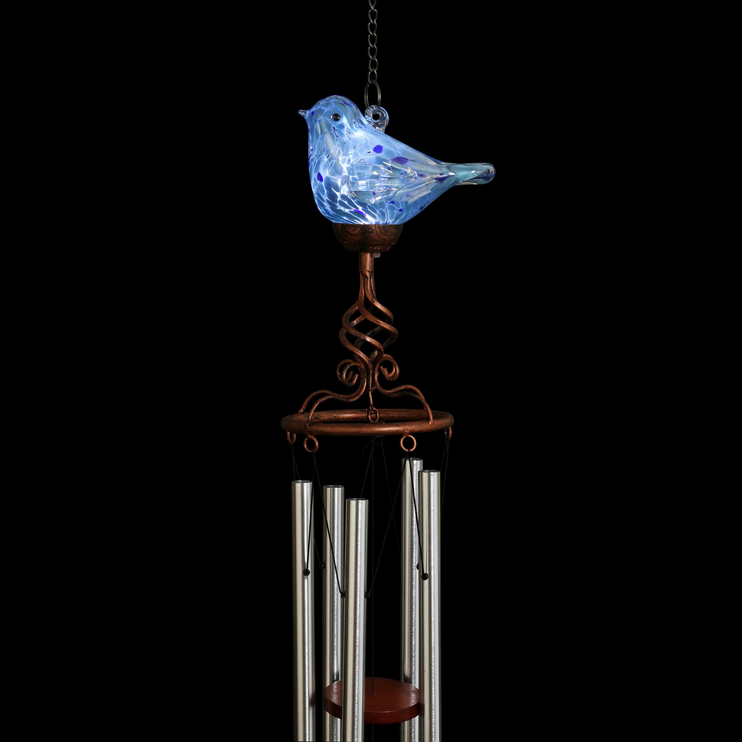 Exhart 46.25-in Multi Color Metal Wind Chime 40403 at Lowes.com