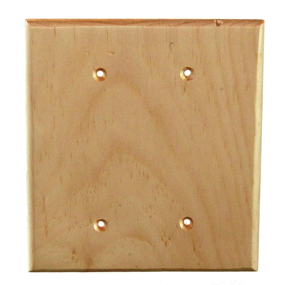 Sierra Lifestyles 682483 2 -Gang Specialty Size Pine Wood Indoor Blank Wall Plate