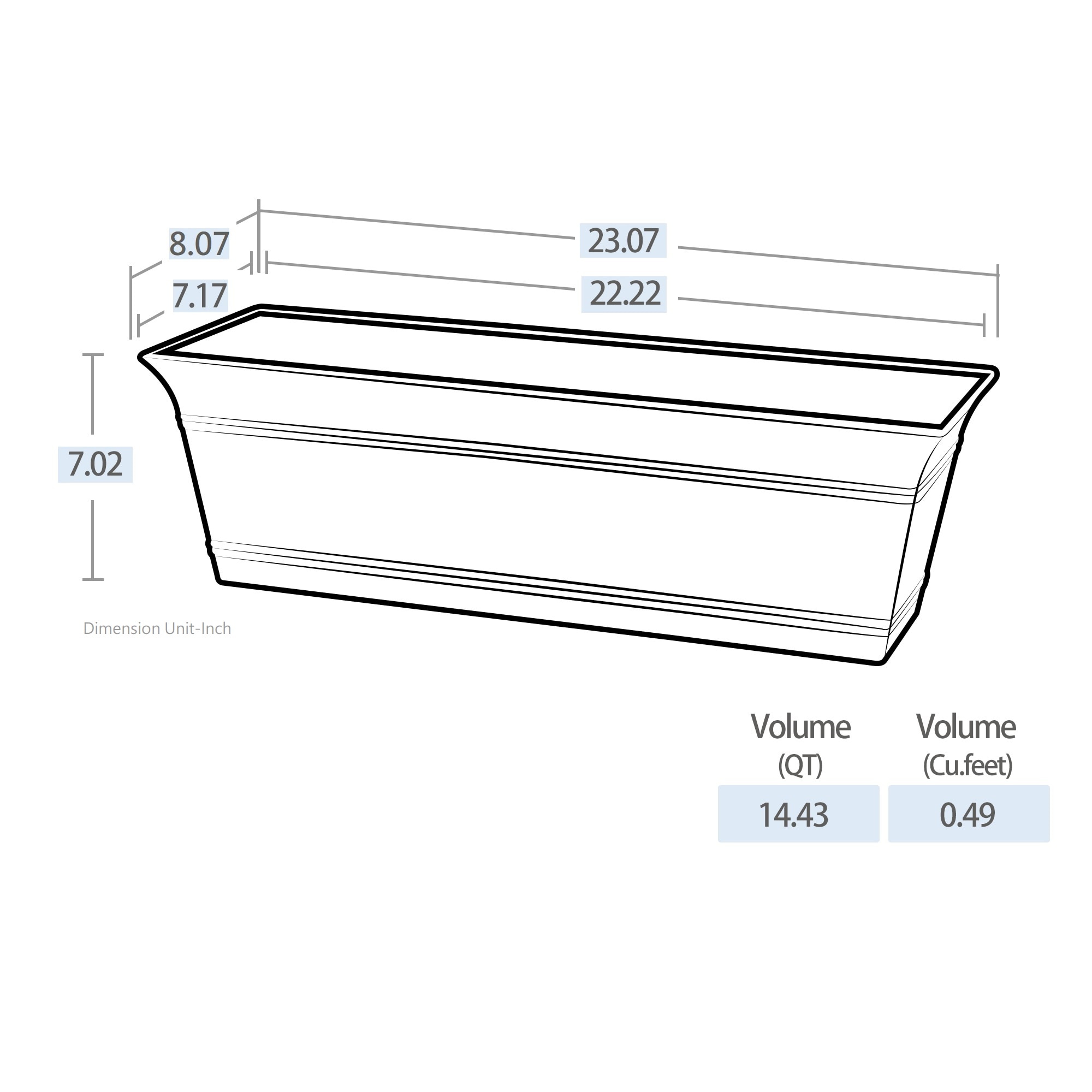 Style Selections PLB3023TNB Planter-Window-Box - View #5