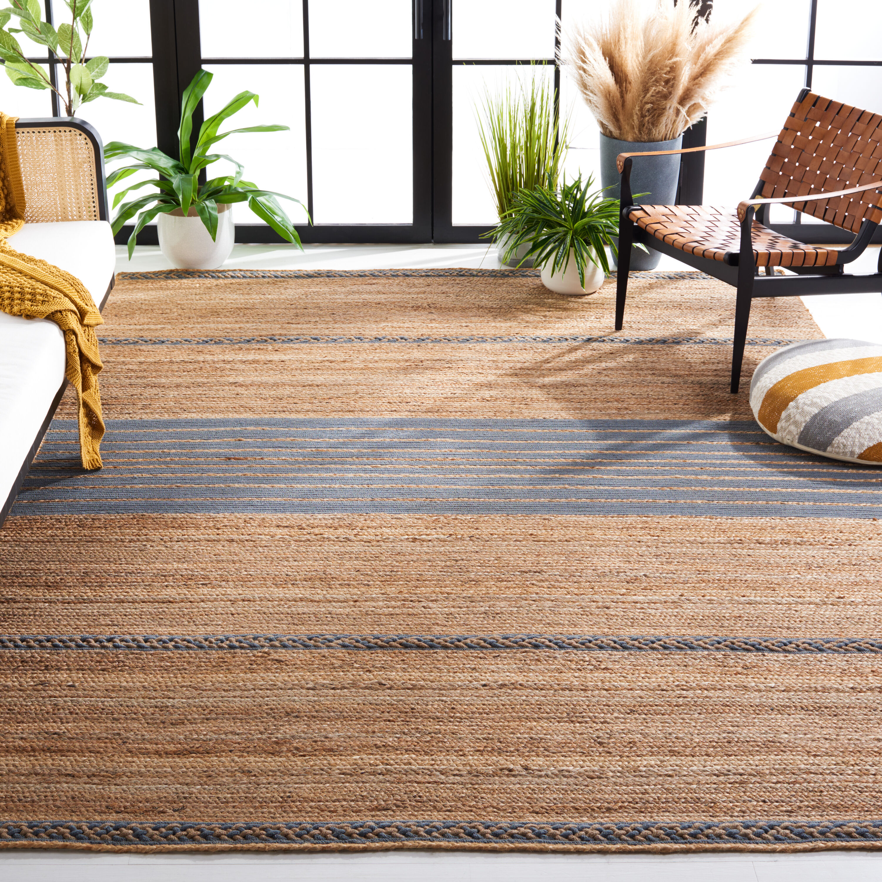  Natural Fiber 262 Natural/Gray Coastal 6ft x 9ft Medium Rectangle Rug