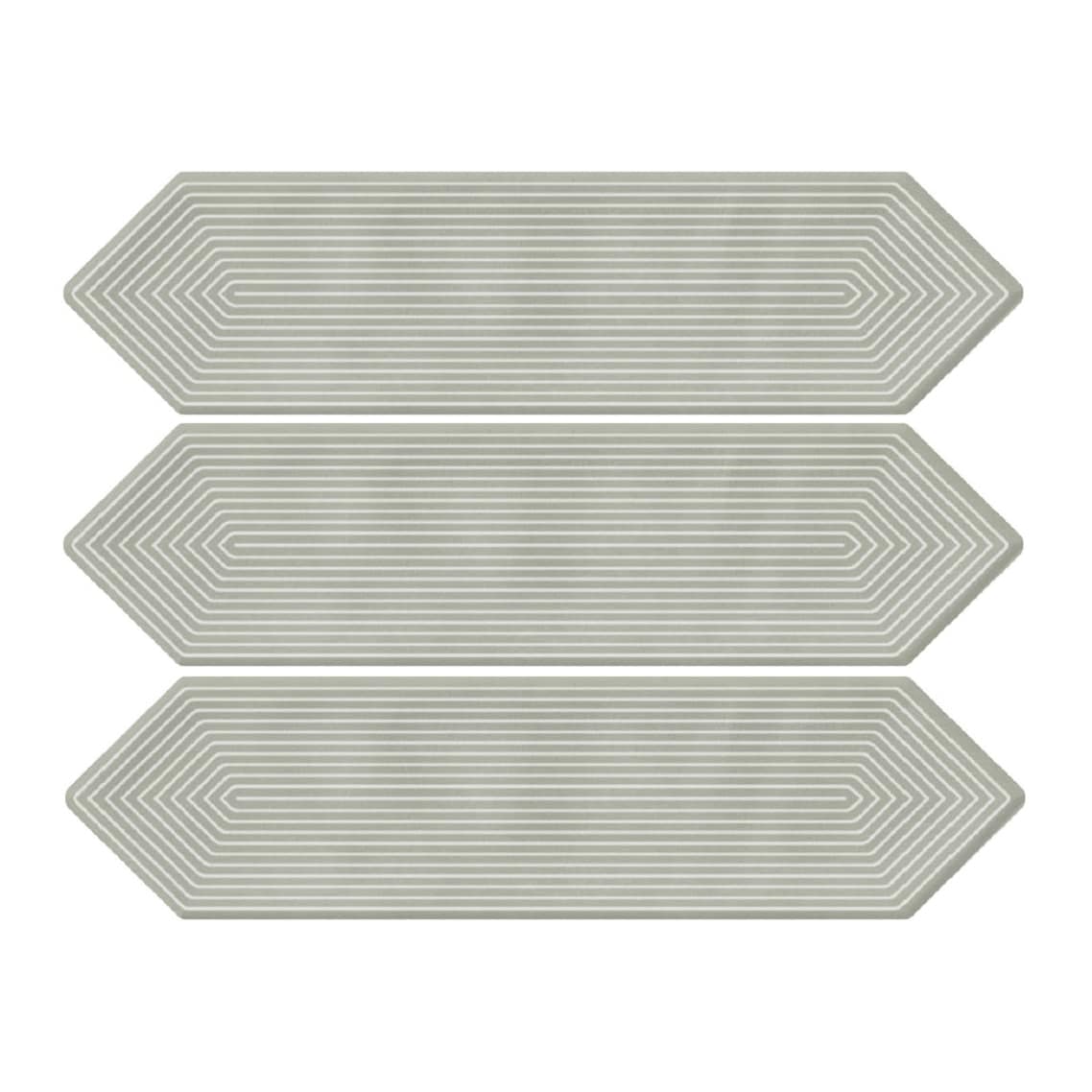 Giorbello Decor Smoke 3-in x 12-in Glazed Ceramic Wave Subway Floor and Wall Tile (5-sq. ft/ Carton)