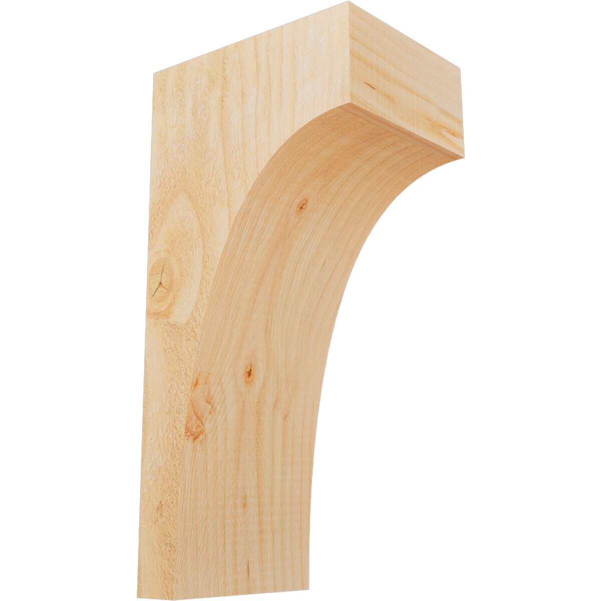 Ekena Millwork COR06X08X16HUN00RDF 6-in x 8-in x 16-in Huntington Unfinished Douglas fir Wood Paintable/Stainable Corbel
