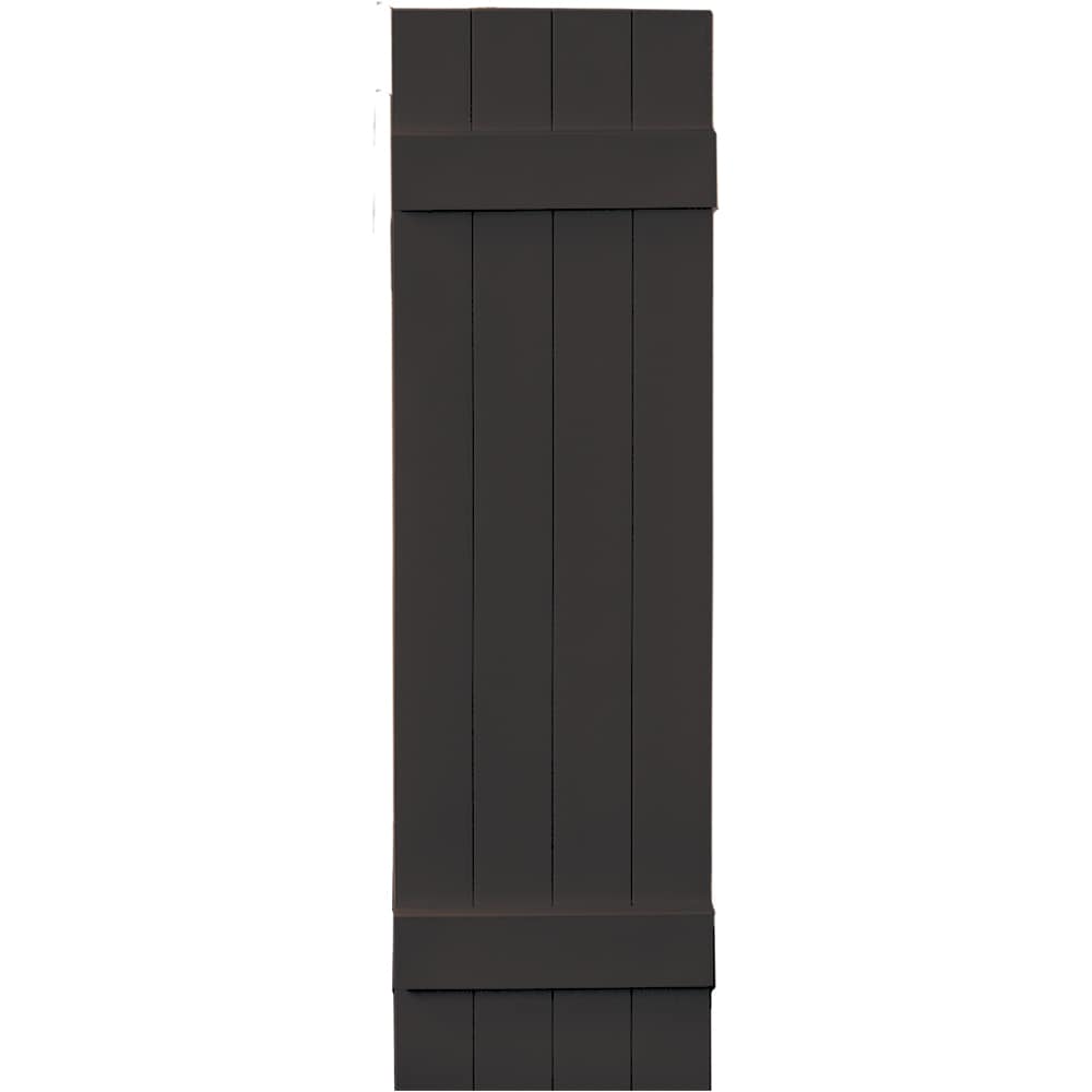 Vantage V6831451010 13.875-in W x 50.875-in H Musket Brown Board and batten Exterior Shutters ( 1 -Pack )